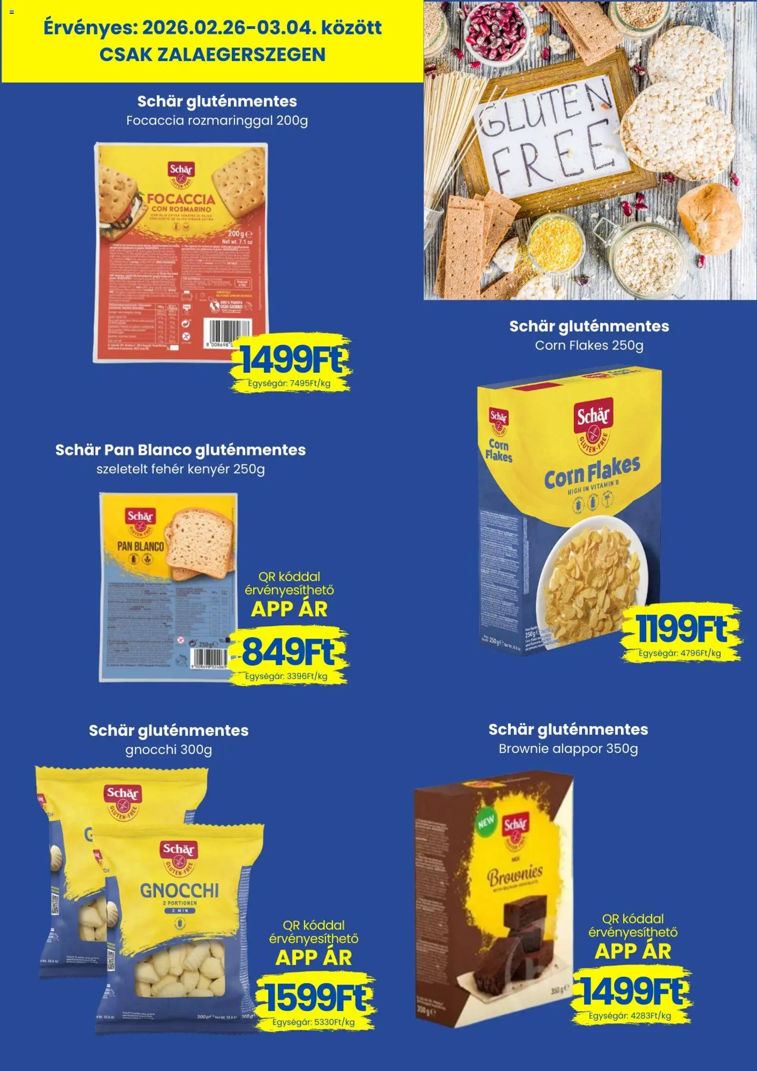 Magnetic akciós ujság - amely érvényes a következő dátumtól: 26.02.2026 | Oldal: 2 | Termékek: Kenyér, Gnocchi, Gluténmentes, Brownie