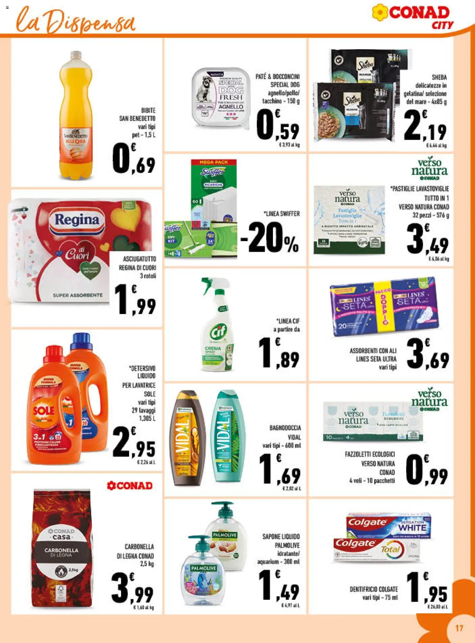 Volantino Conad del 25.03.2026 | Pagina: 17 | Prodotti: Sapone, Dentifricio, Fazzoletti, Lavastoviglie