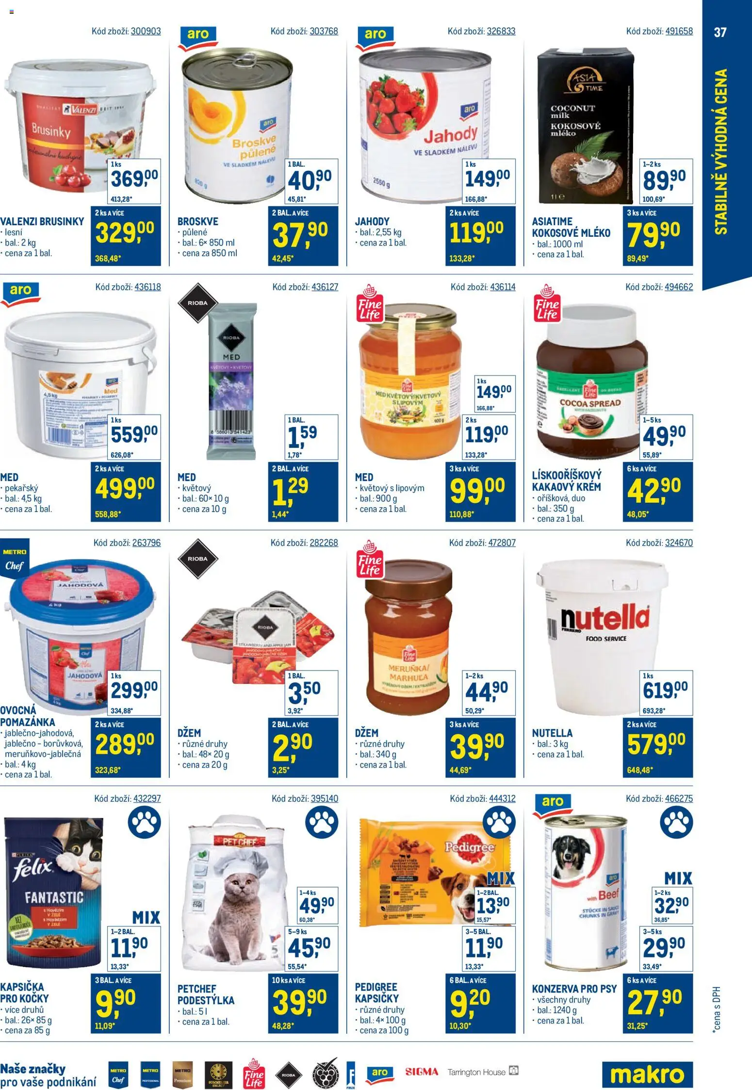 Makro leták - Stabilně výhodná cena od 19.11.2025 | Strana: 37 | Produkty: Felix, Džem, Pomazánka, Nutella