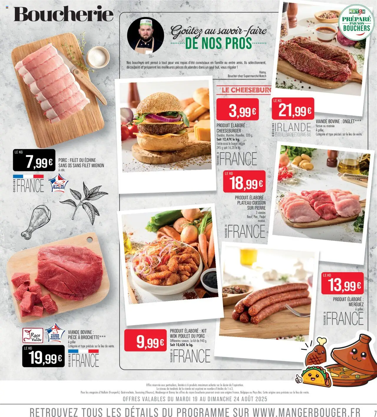  | Page: 7 | Produits: Plateau, Viande, Porc, Viande bovine
