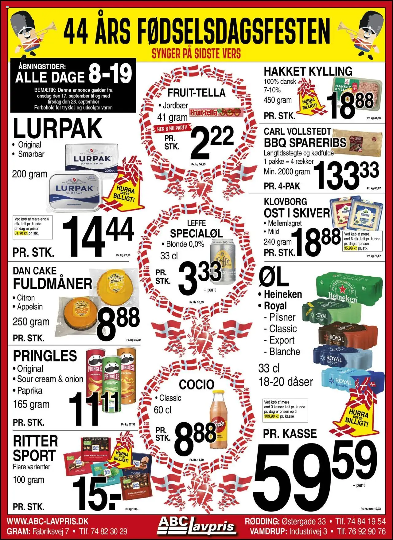 Abc Lavpris tilbudsavis – gyldig fra 17.09.2025 | Side: 1 | Produkter: Smør, Ost, Spareribs, Paprika