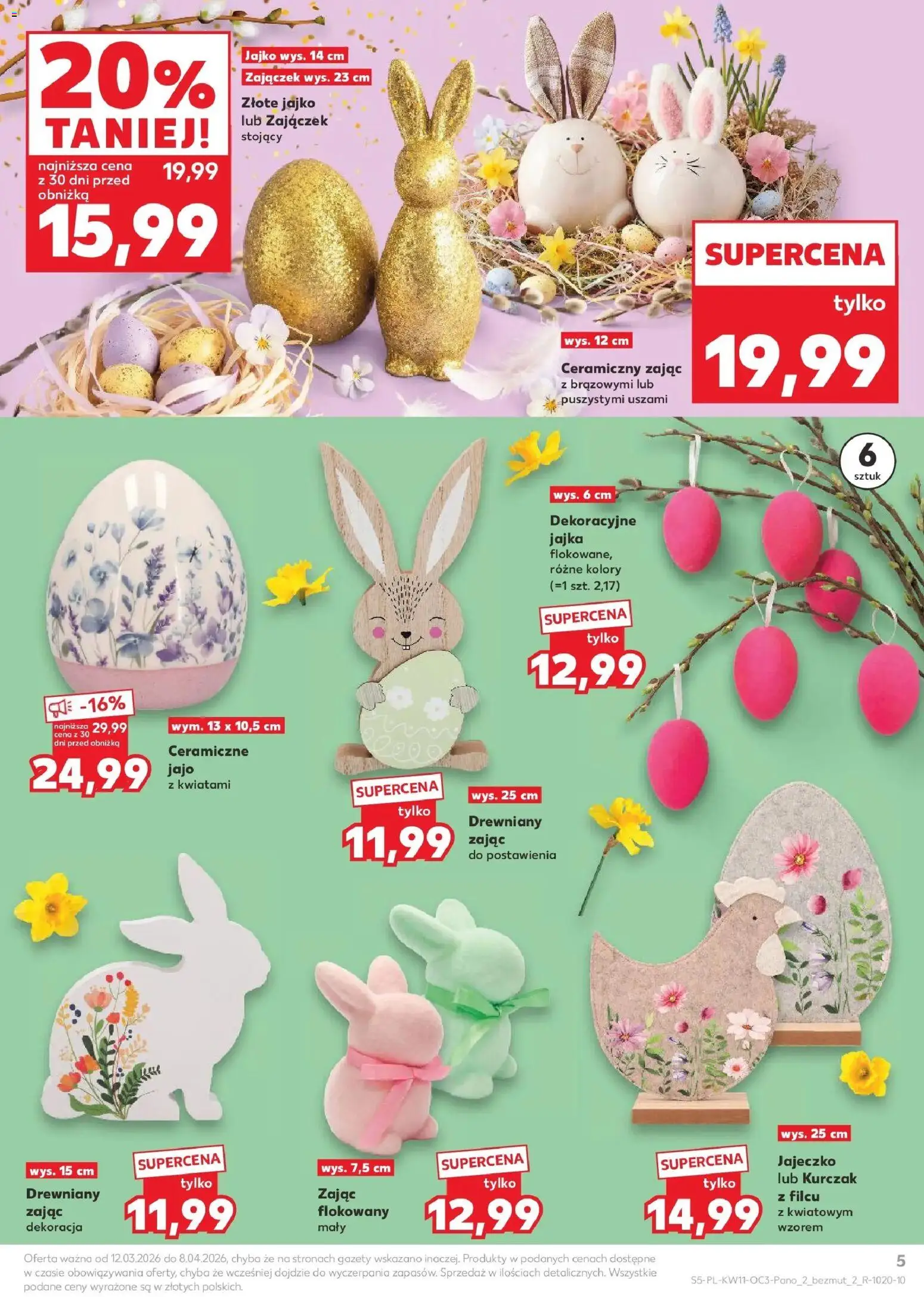 Kaufland gazetka - Dom na Wielkanoc od 12.03.2026 | Strona: 5 | Produkty: Kurczak, Jajka