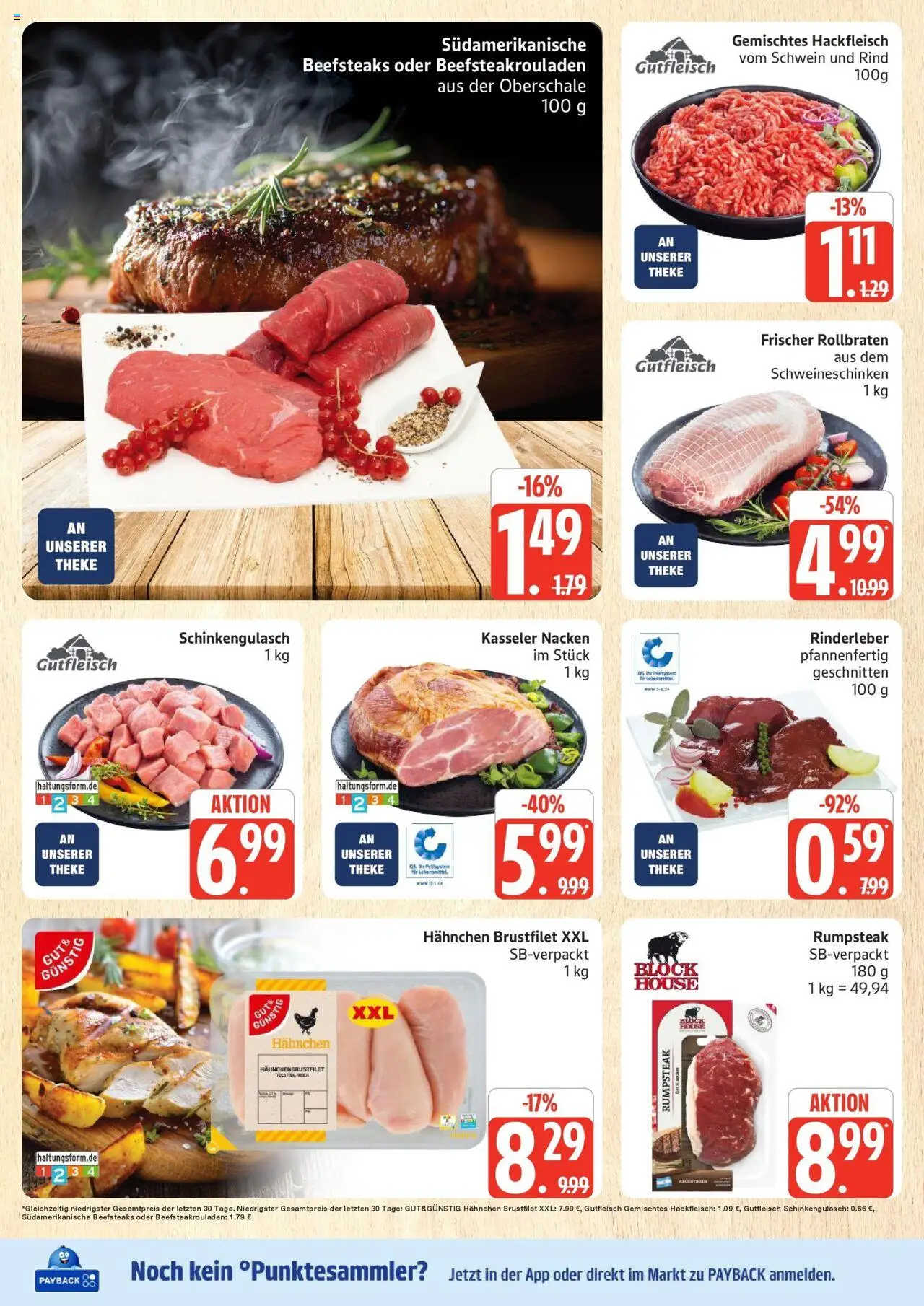Marktkauf - Marktkauf: Wochenangebote – gültig ab 06.10.2025 | Seite: 8 | Produkte: Rumpsteak, Theke, Kasseler nacken, Hackfleisch