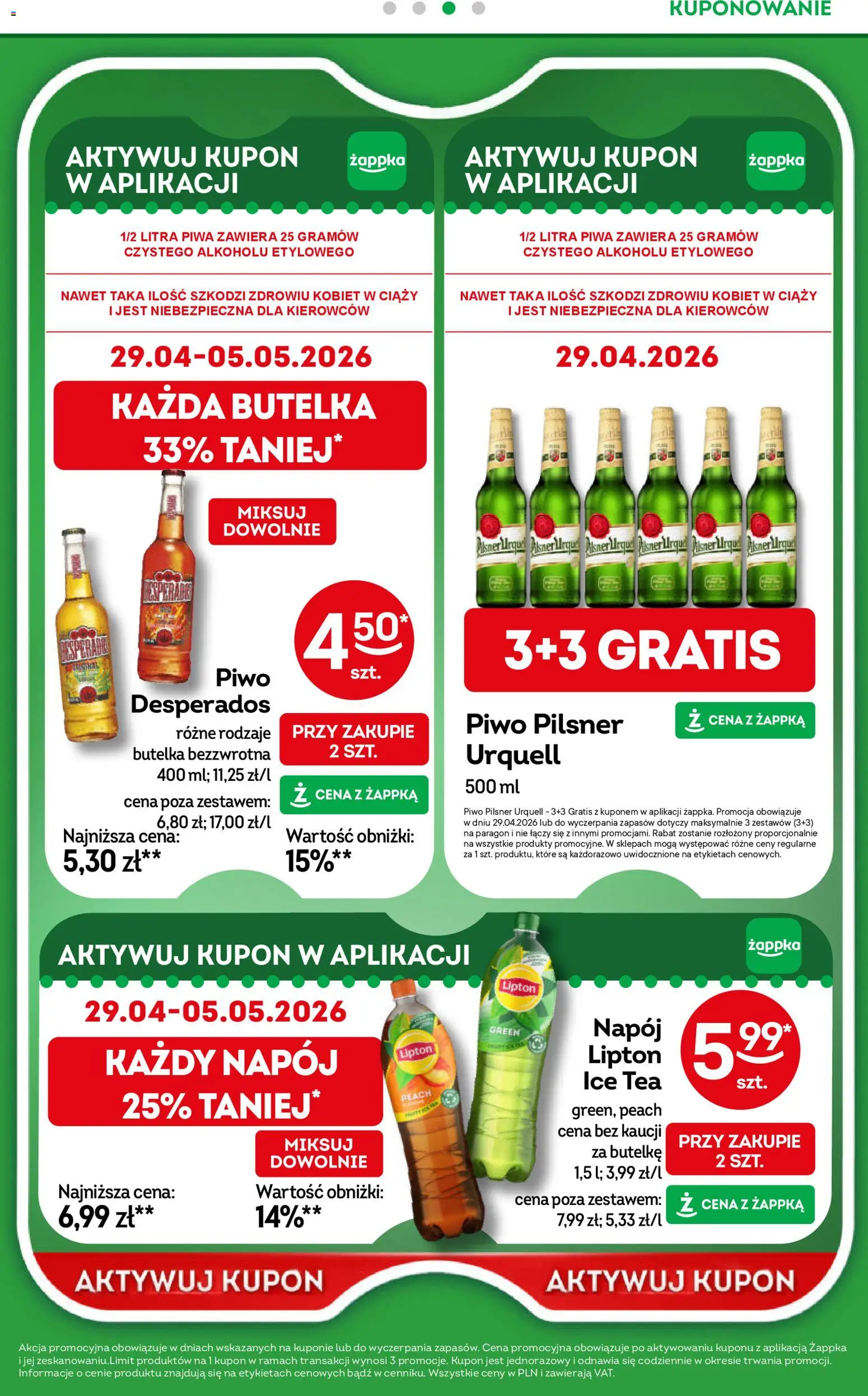 Żabka gazetka od 22.04.2026 | Strona: 40 | Produkty: Ice Tea, Piwo