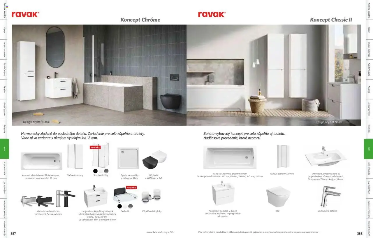 Nové Siko akcie – leták je platný od 01.09.2025 | Strana: 195 | Produkty: Nábytok, Kupeľňový nábytok, Osvetlenie, Radiátory