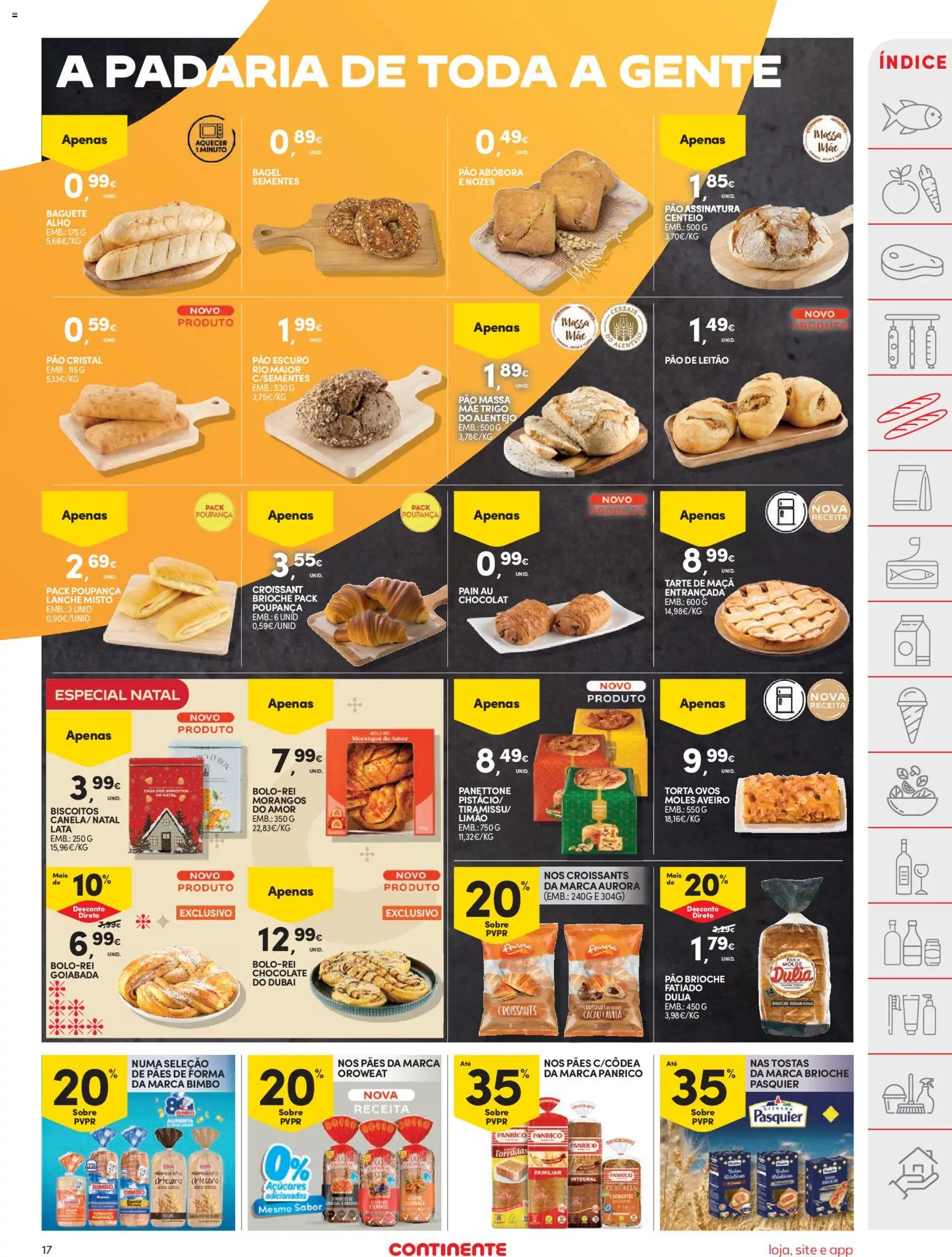 Continente folheto │ válido de 25.11.2025 | Página: 17 | Produtos: Ovos, Chocolate, Morangos, Massa