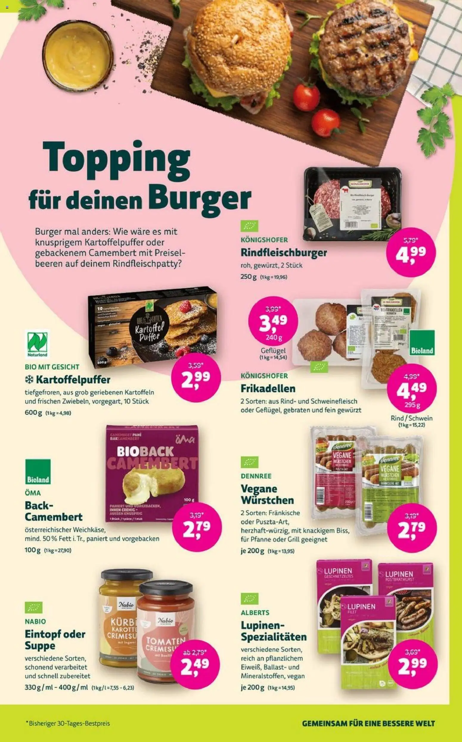 Denns BioMarkt Angebote – gültig ab 28.01.2026 | Seite: 9 | Produkte: Burger, Kartoffeln, Kürbis, Schweinefleisch