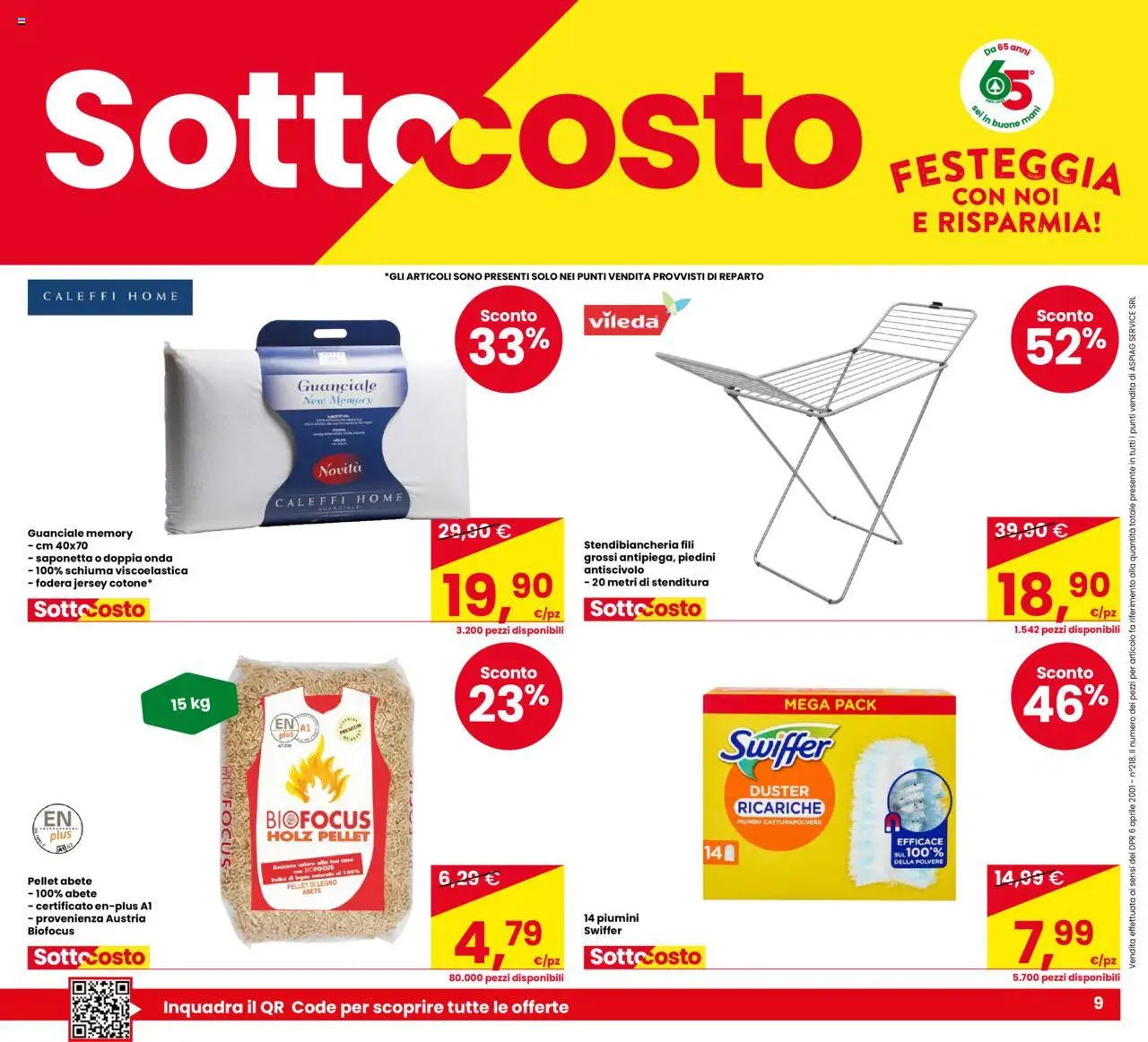 Volantino Despar del 02.10.2025 | Pagina: 9 | Prodotti: Pellet, Saponetta, Stendibiancheria, Guanciale
