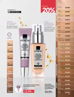 Pré-visualização Anew Refine & Renew Impulso de Colagénio Base de Maquilhagem, Base de maquilhagem com protinol™, que melhora e renova a aparência da pele. 30 ml válido de 01.04.2026 | Página: 69 | Produtos: Maquilhagem, Corretor, Base