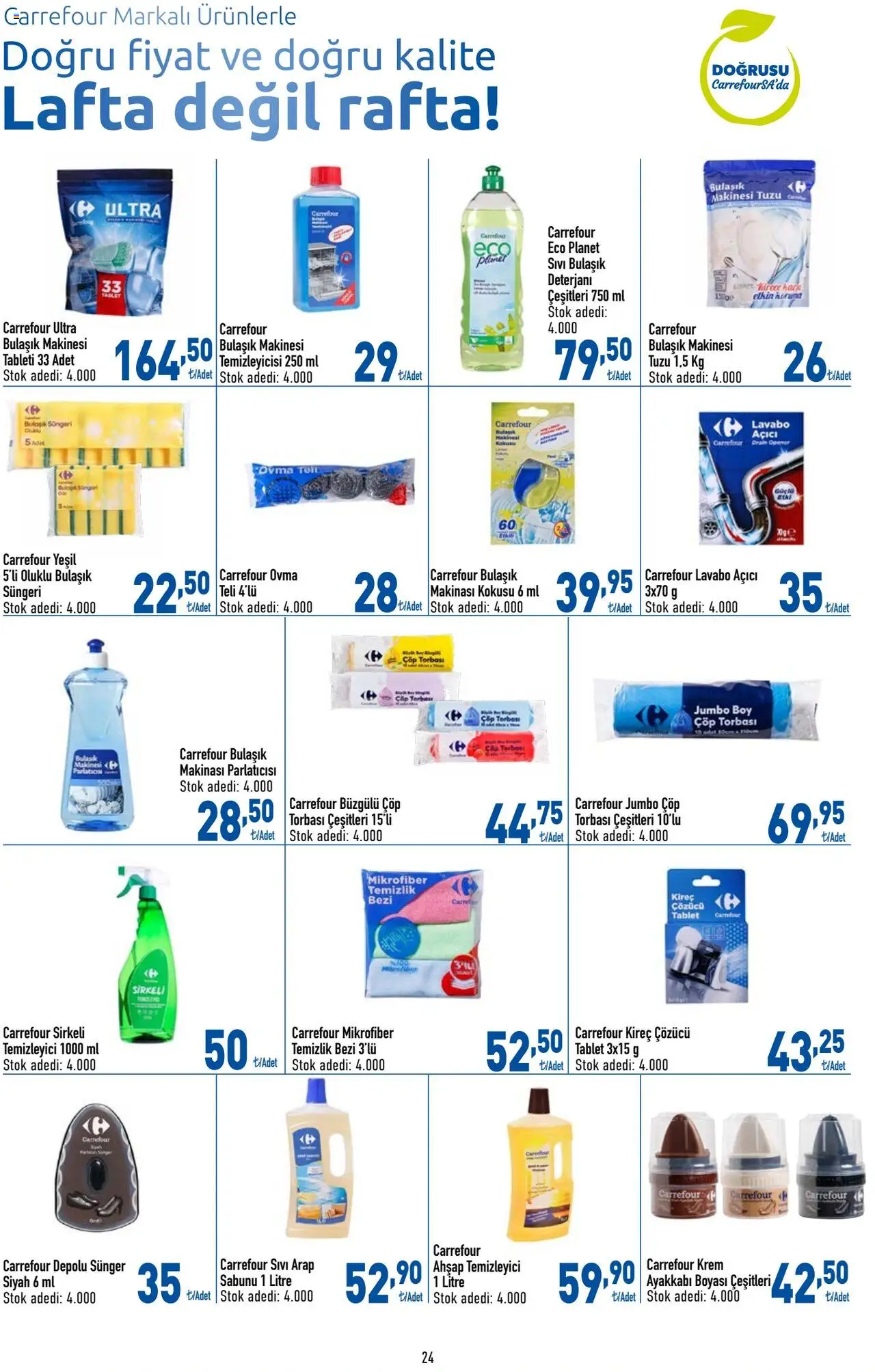 CarrefourSA Katalog - 01.08.2025 tarihinden itibaren geçerlidir | Sayfa: 24 | Ürünler: Kireç çözücü, Lavabo, Krem, Lavabo açıcı