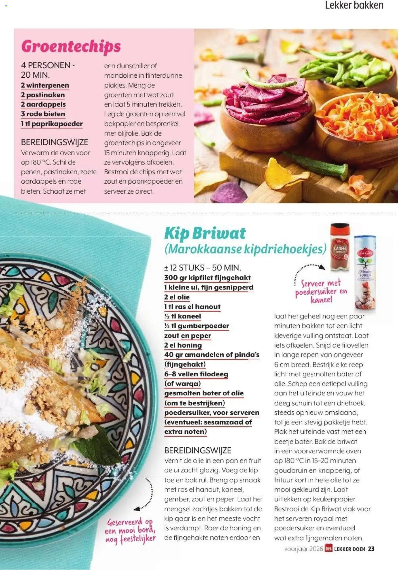 {H1} | Pagina: 23 | Producten: Chips, Pan, Kip, Groenten