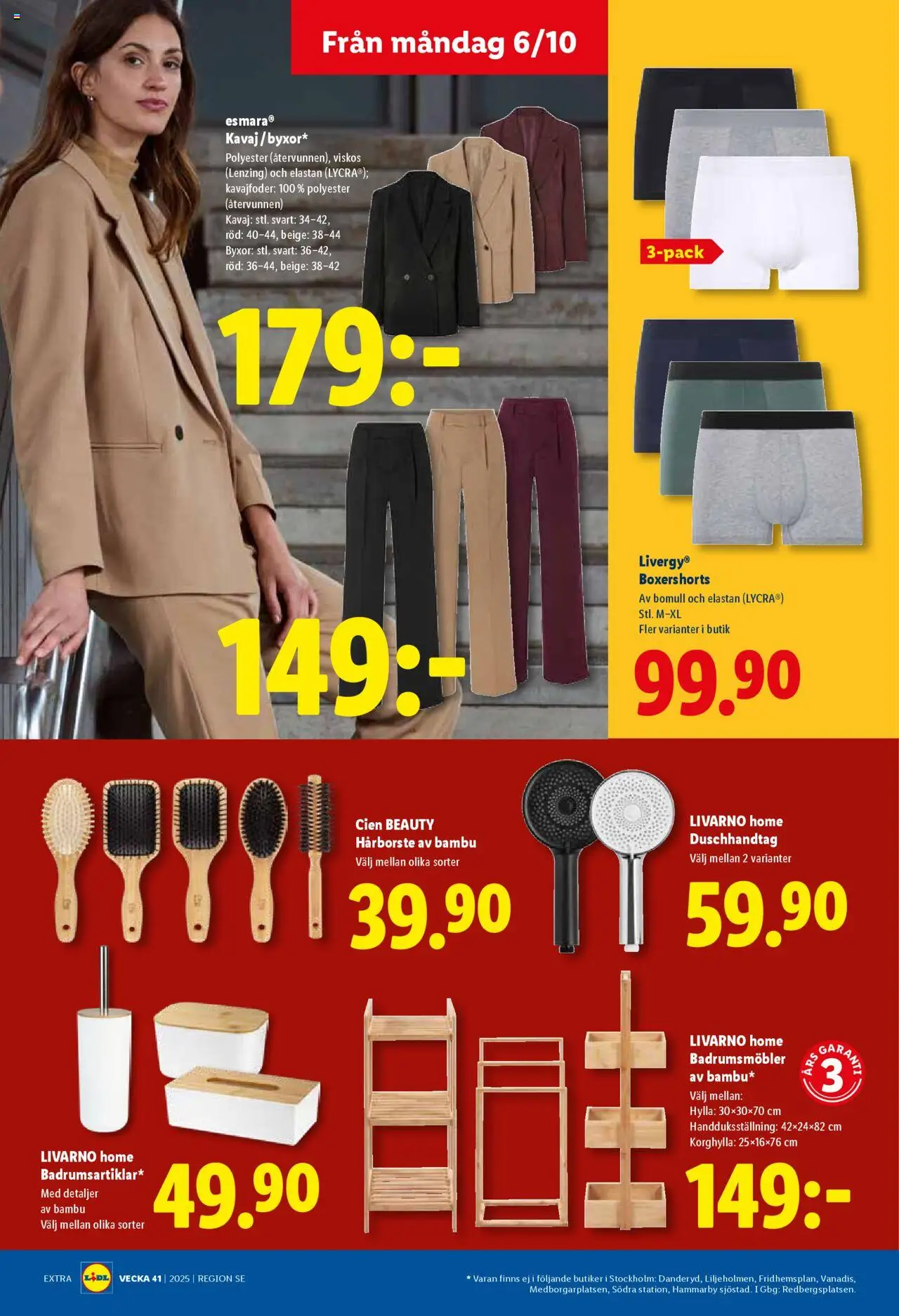 Lidl reklamblad aktuell från 06.10.2025 | Sida: 18 | Produkter: Hylla, Hårborste, Kavaj, Byxor