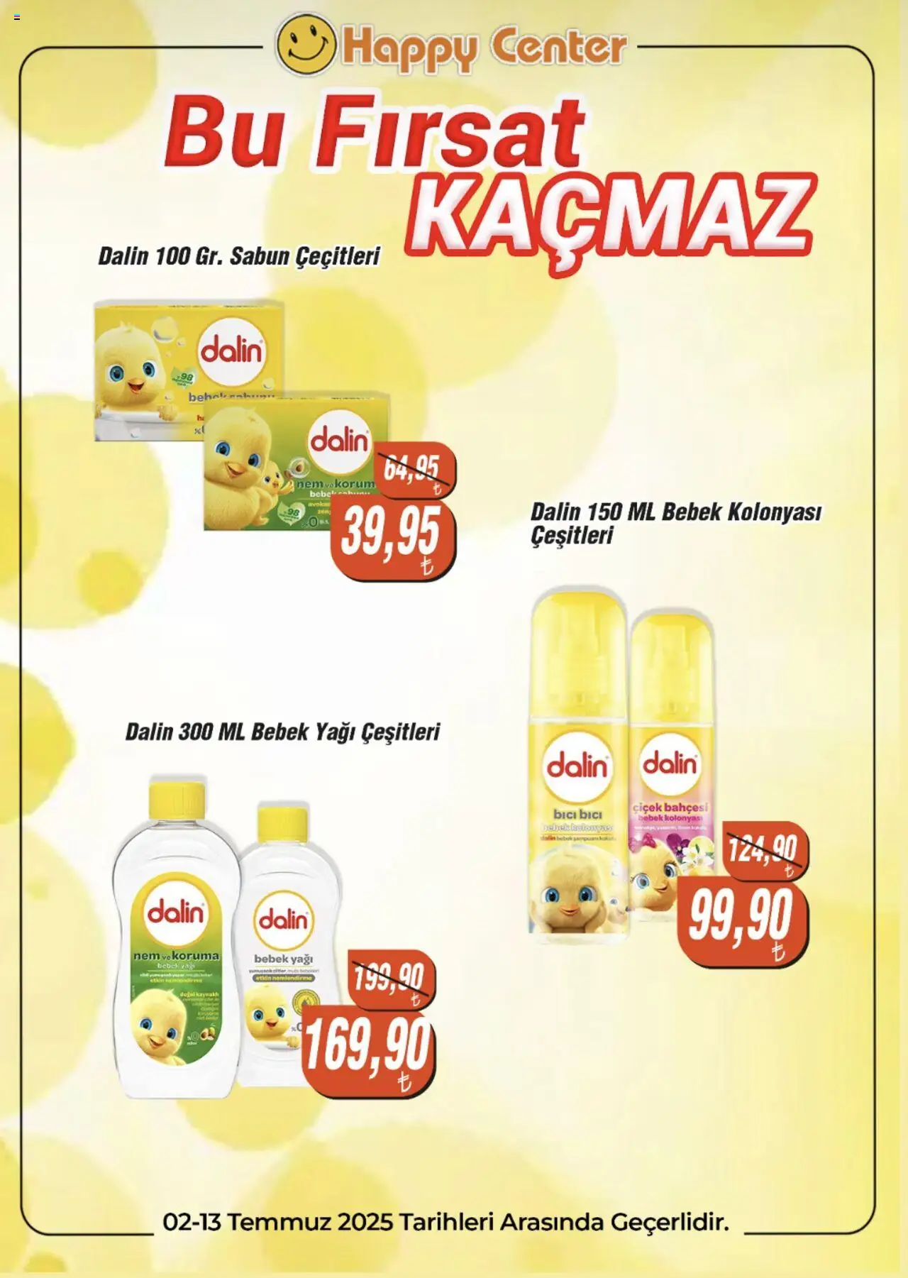 Happy Center Bu Fırsat Kaçmaz - 02.07.2025 tarihinden itibaren geçerlidir | Sayfa: 1 | Ürünler: Sabun, Limon
