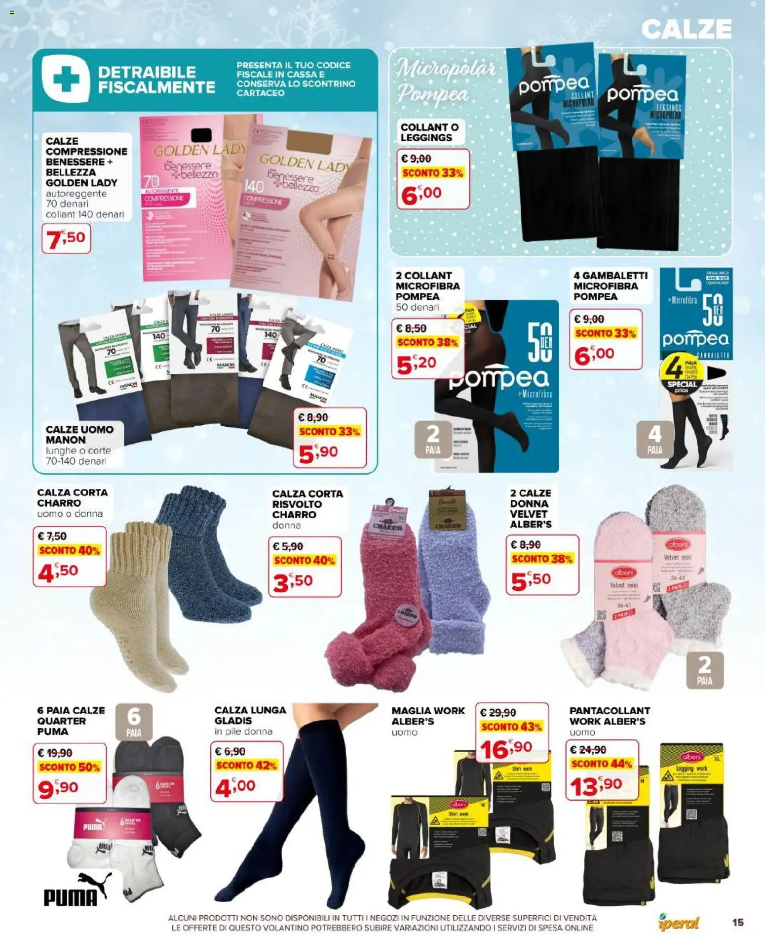 Volantino Iperal del 26.12.2025 | Pagina: 15 | Prodotti: Pile, Leggings, Gambaletti, Collant