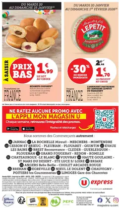 U Express - Prévisualisation de U Express catalogue valide à partir de 20.01.2026 | Page: 32 | Produits: Framboise, Pomme, Chocolat, Camembert