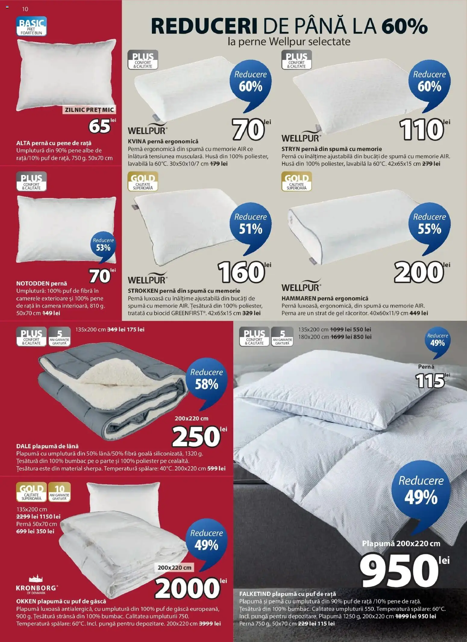 Noul catalog JYSK – valabil de la 01.01.2026 | Pagină: 10 | Produse: Memorie, Pungă, Cameră, Plapumă