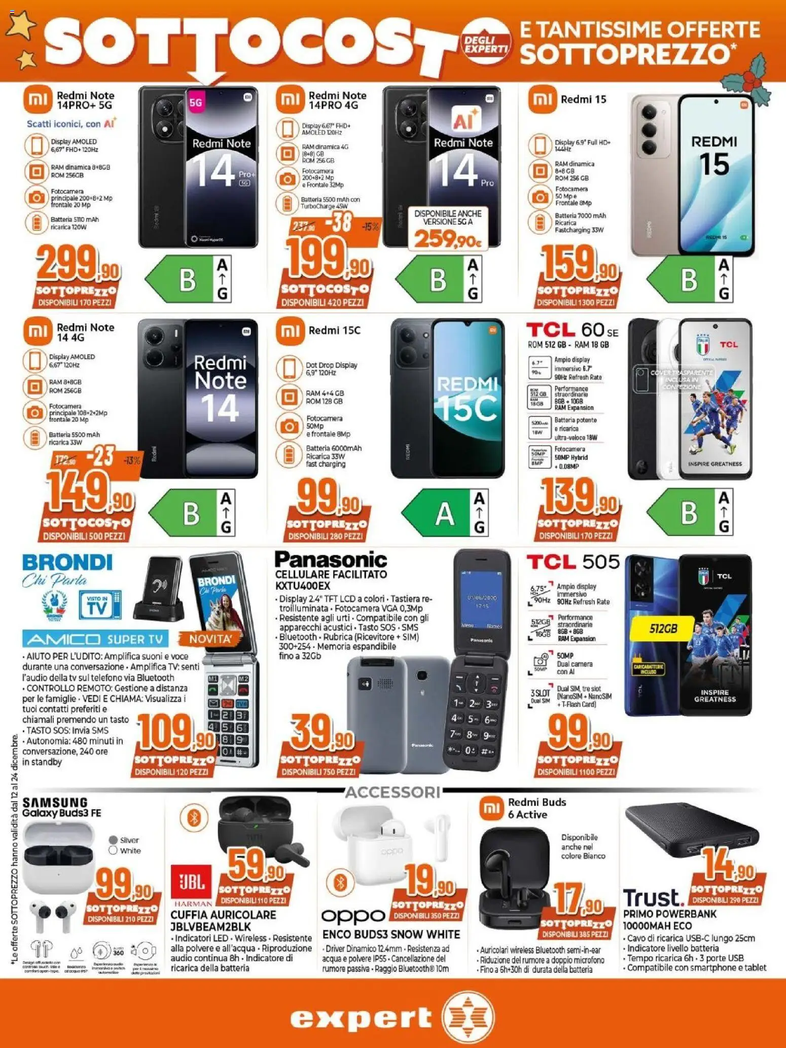 Volantino Expert del 12.12.2025 | Pagina: 4 | Prodotti: Telefono, Batteria, Caricabatterie, Samsung