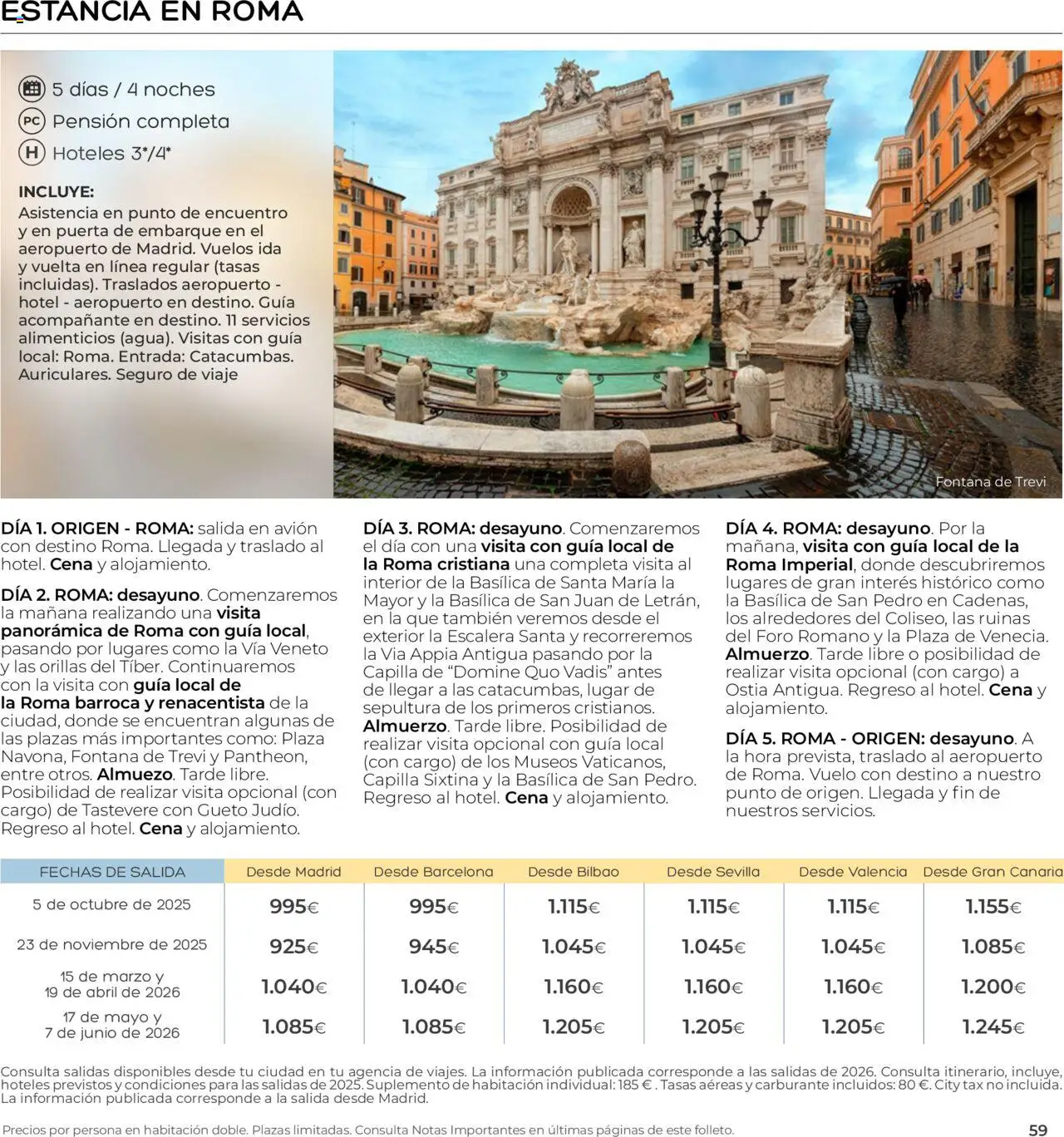 Viajes El Corte Inglés - Club de Vacaciones - Vacaciones Económicas Personalizado │ válido desde el 01.09.2025 | Página: 59