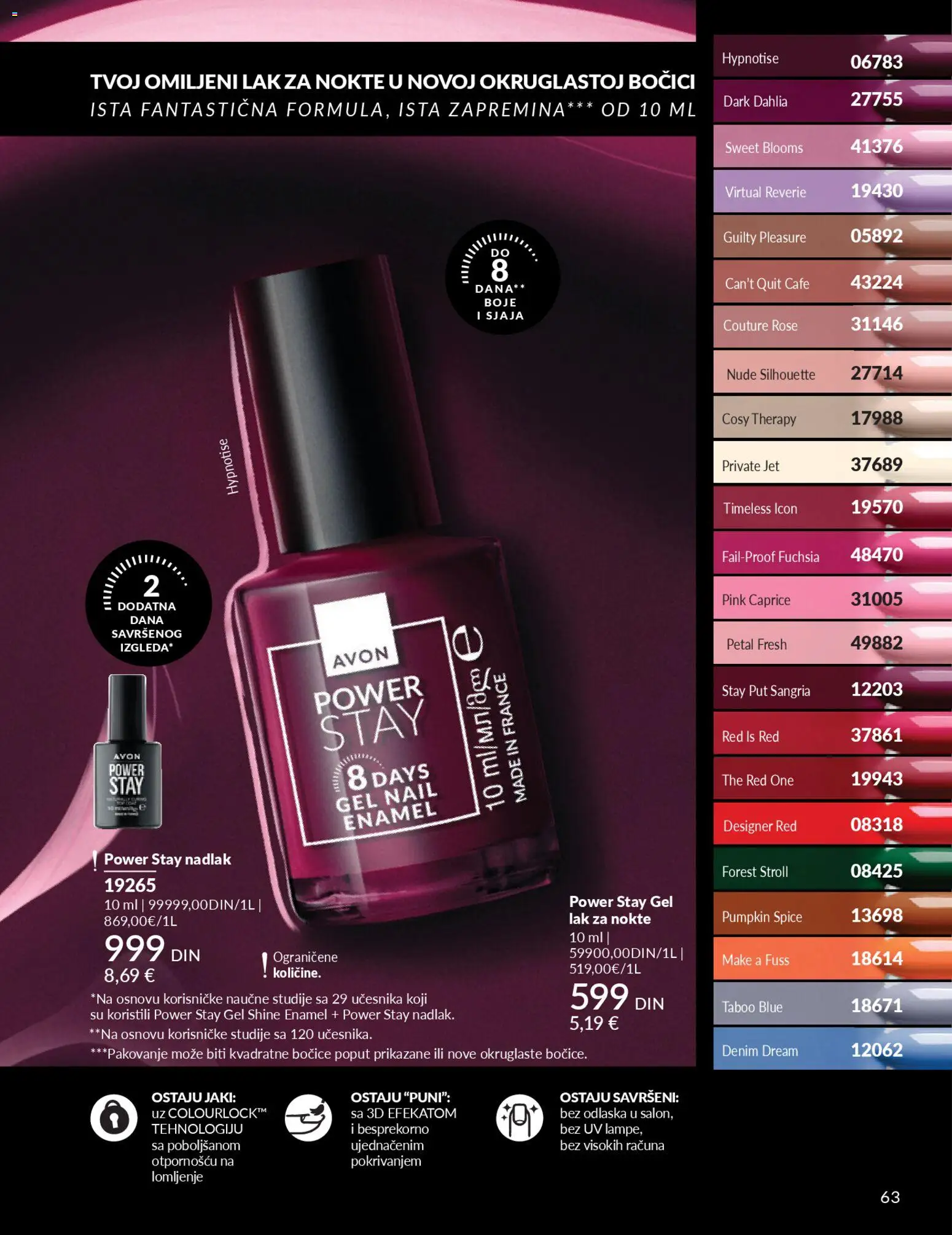 AVON katalog - važi od 29.12.2025 | Strana: 65 | Proizvode: Lak za nokte, Pakovanje