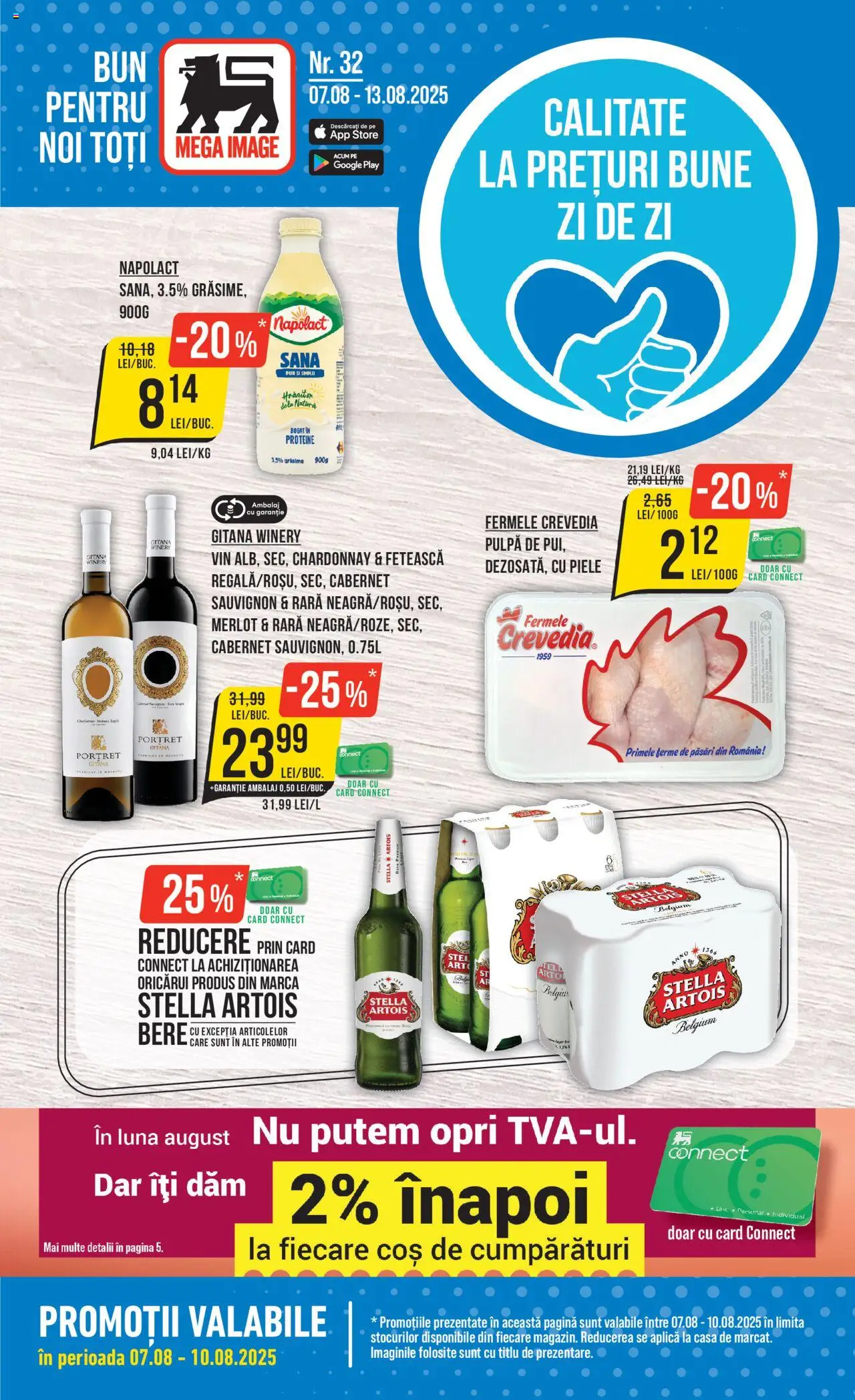 Catalog Mega Image – valabil de la 07.08.2025 | Pagină: 1 | Produse: Masaüstü kılıfı, Coș, Vin, Bere