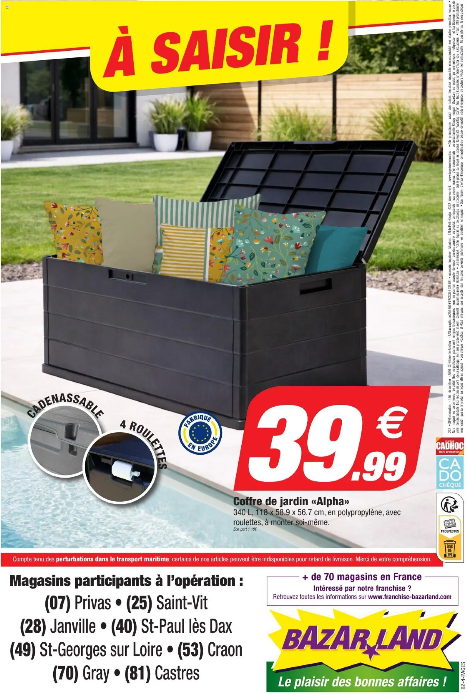 {H1} | Page: 4 | Produits: Câble, Coffre de jardin