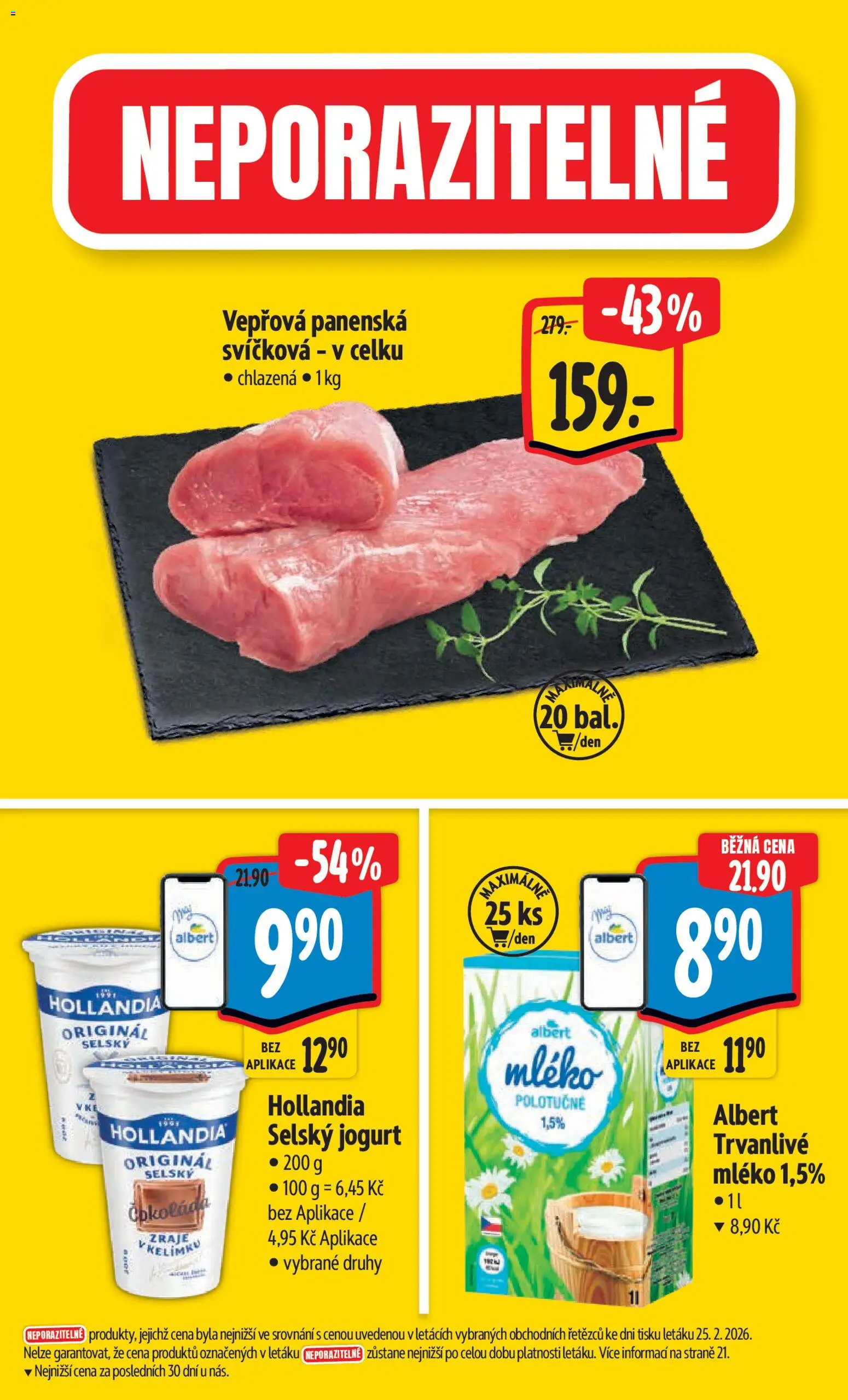 Albert leták - Hypermarket od 04.03.2026 | Strana: 3 | Produkty: Mléko, Jogurt, Čokoláda, Hollandia