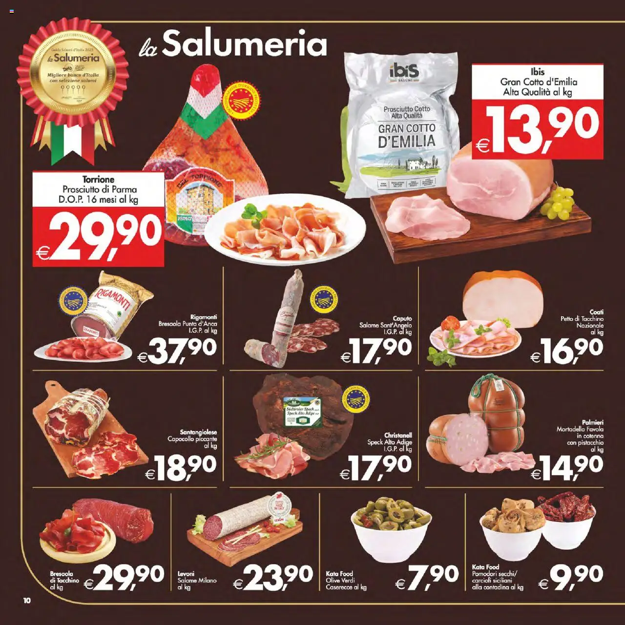 Volantino Decò del 12.08.2025 | Pagina: 10 | Prodotti: Salame, Tacchino, Prosciutto, Carciofi