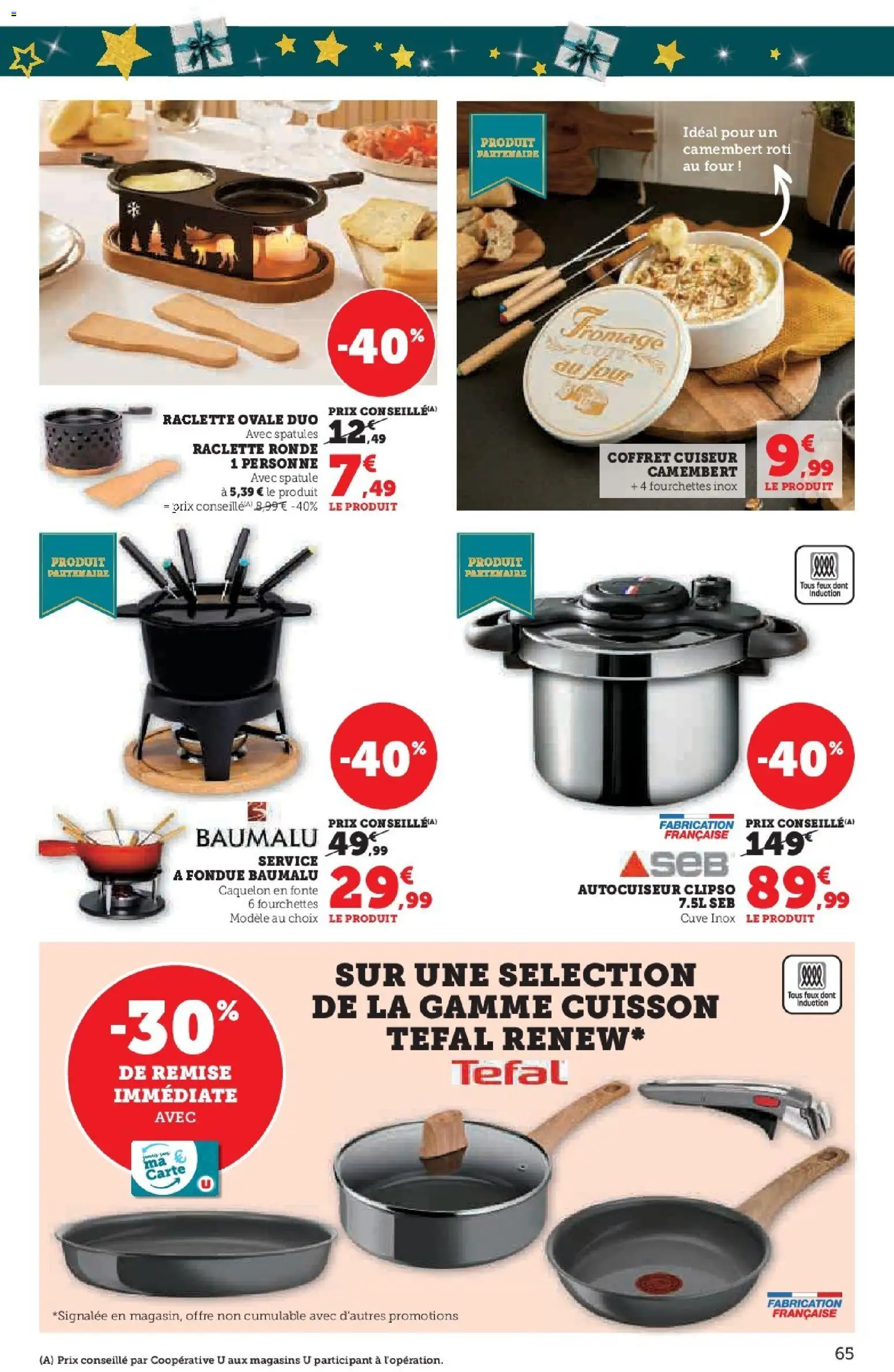 {H1} | Page: 65 | Produits: Cuiseur, Raclette, Fromage, Camembert