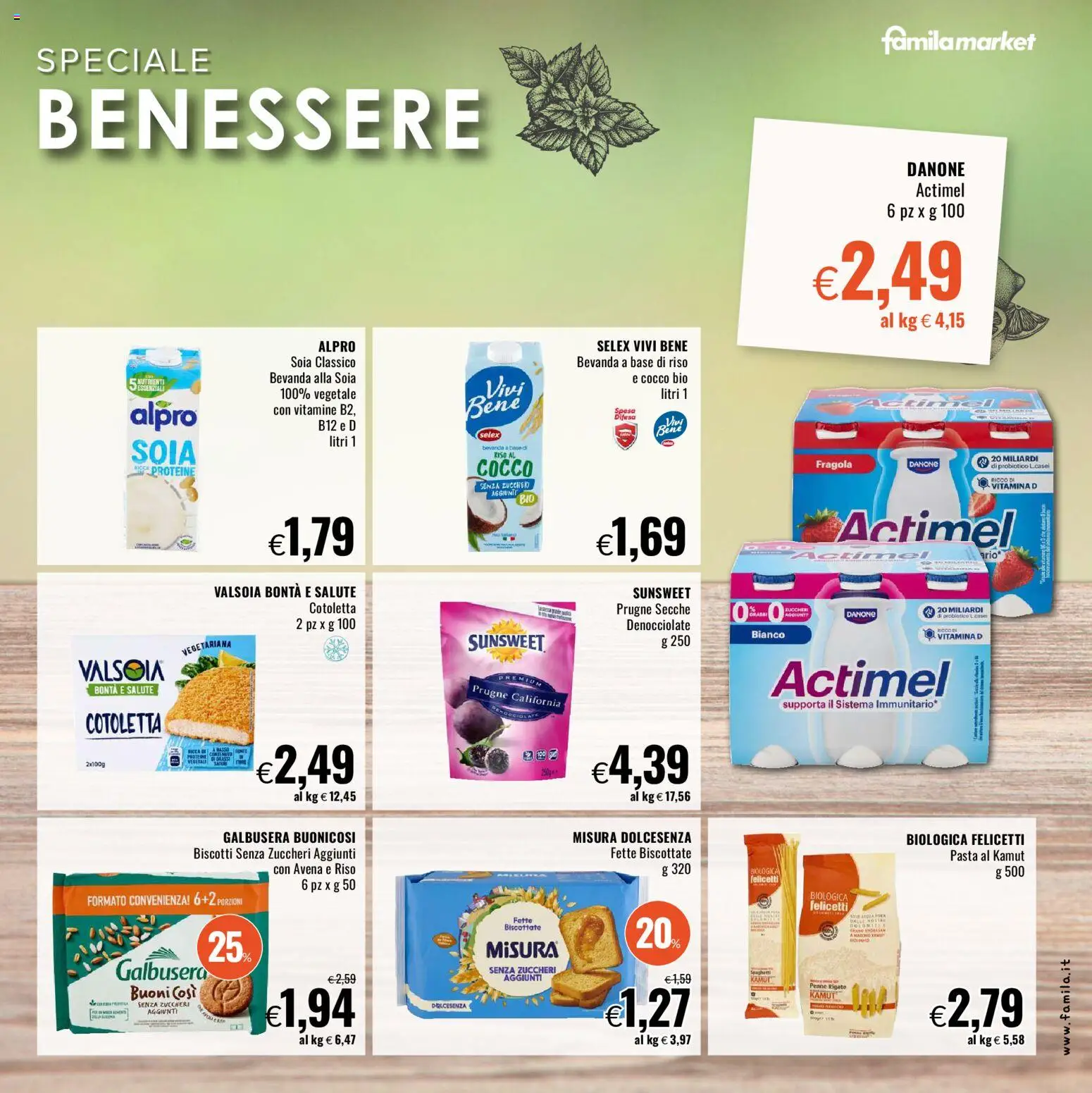 Volantino Famila del 22.01.2026 | Pagina: 7 | Prodotti: Riso, Biscotti, Pasta, Fette biscottate