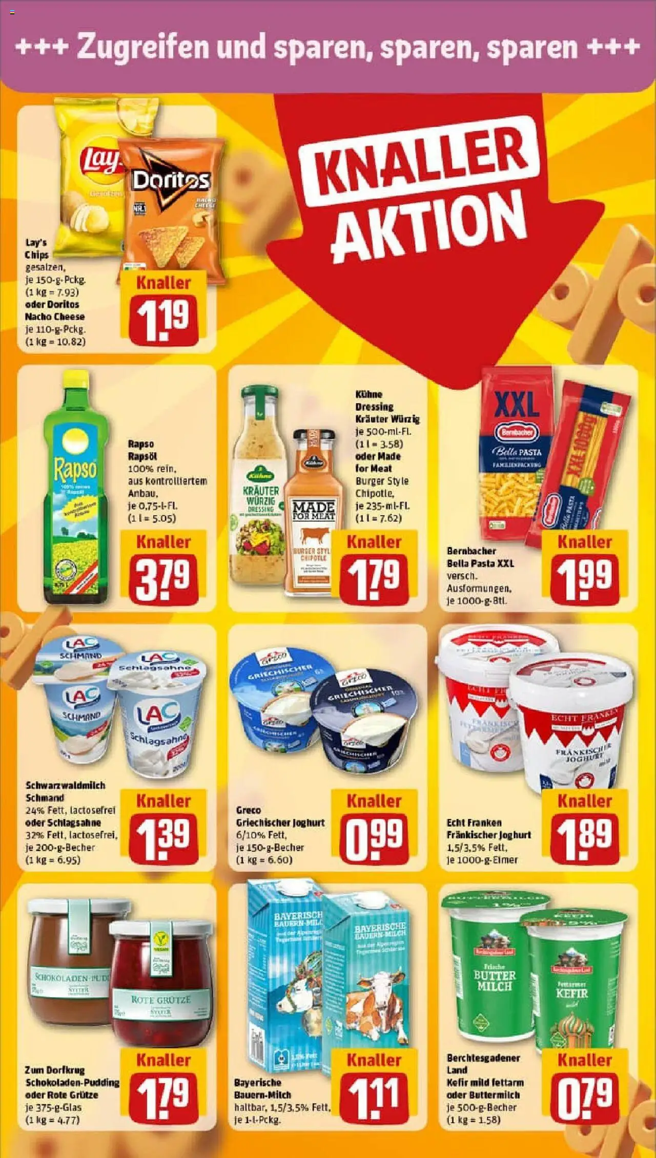 Rewe prospekt Hirschaid	 - gültig ab dem 22.06.2025 | Seite: 18 | Produkte: Kefir, Butter, Burger, Rapso rapsol