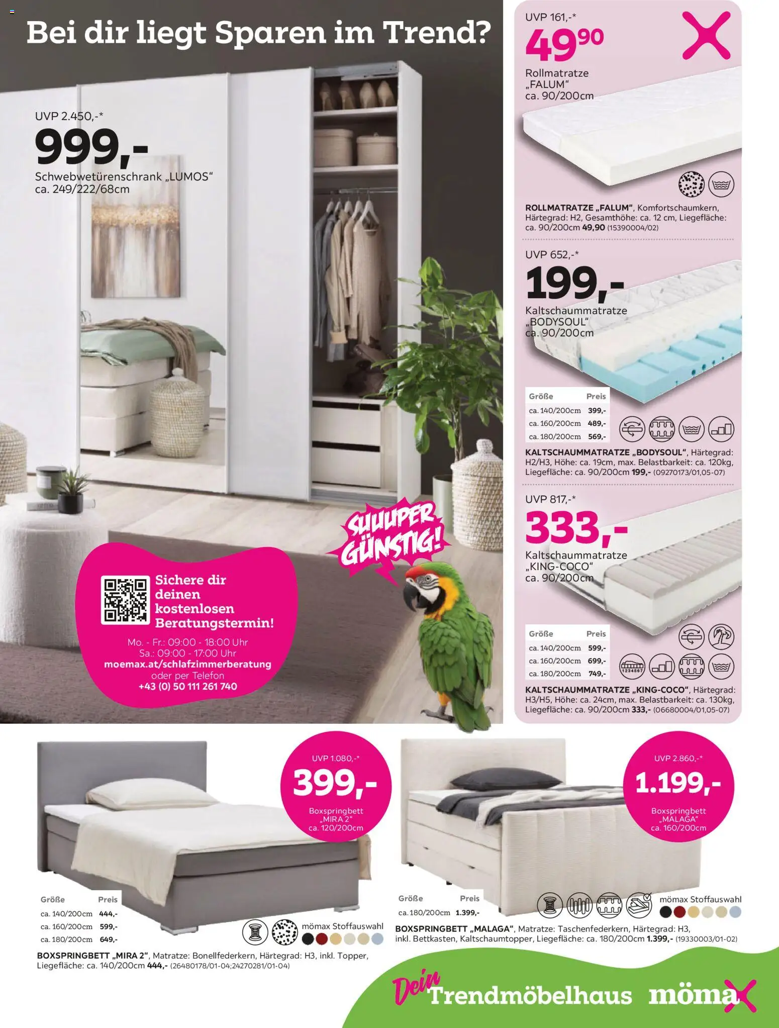 Mömax Prospekt aktuell gültig ab 24.02.2026 | Seite: 7 | Produkte: Telefon, Uhr, Matratze