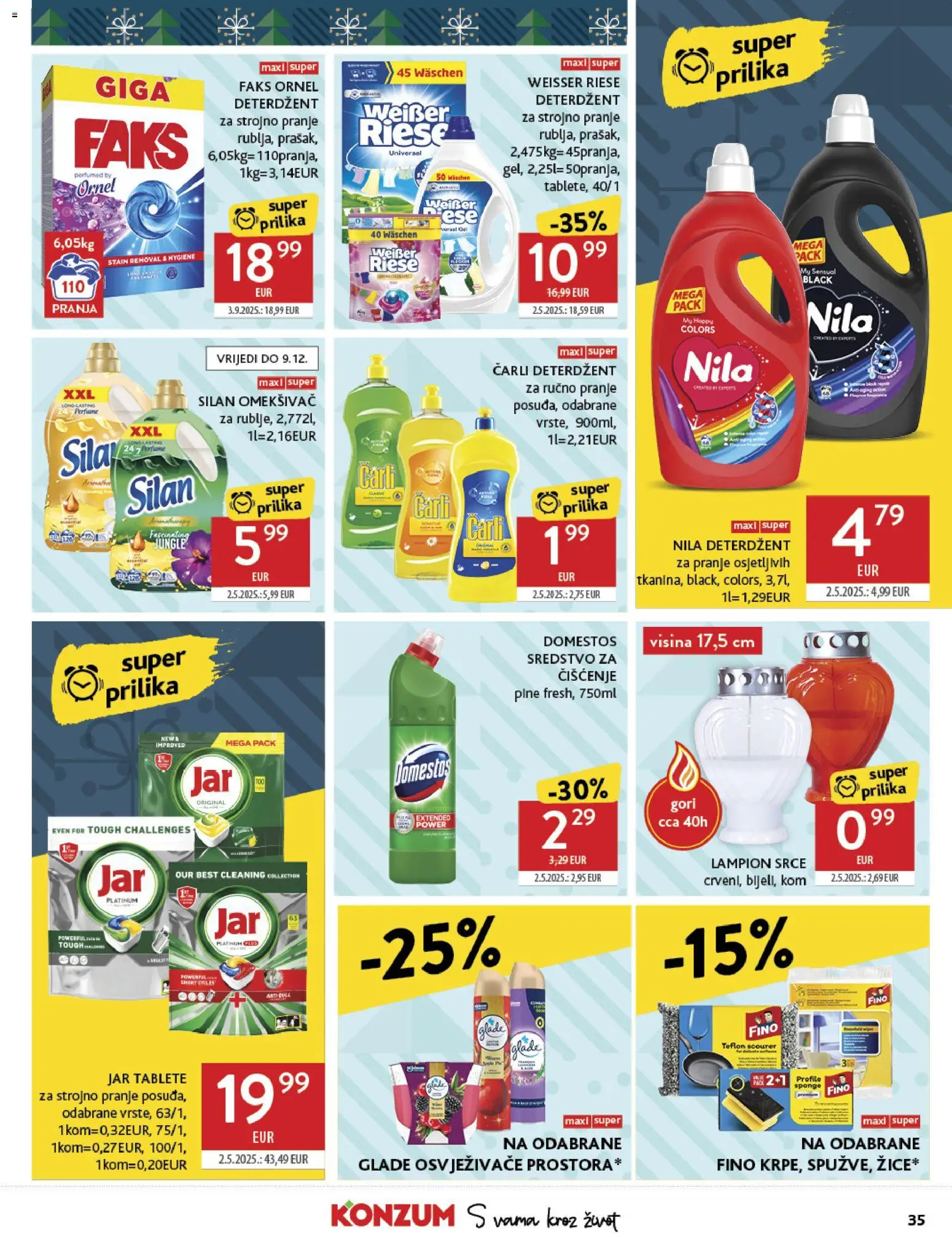 Konzum katalog | vrijedi od 26.11.2025 | Stranica: 35 | Proizvodi: Faks, Omekšivač, Nila, Weisser Riese