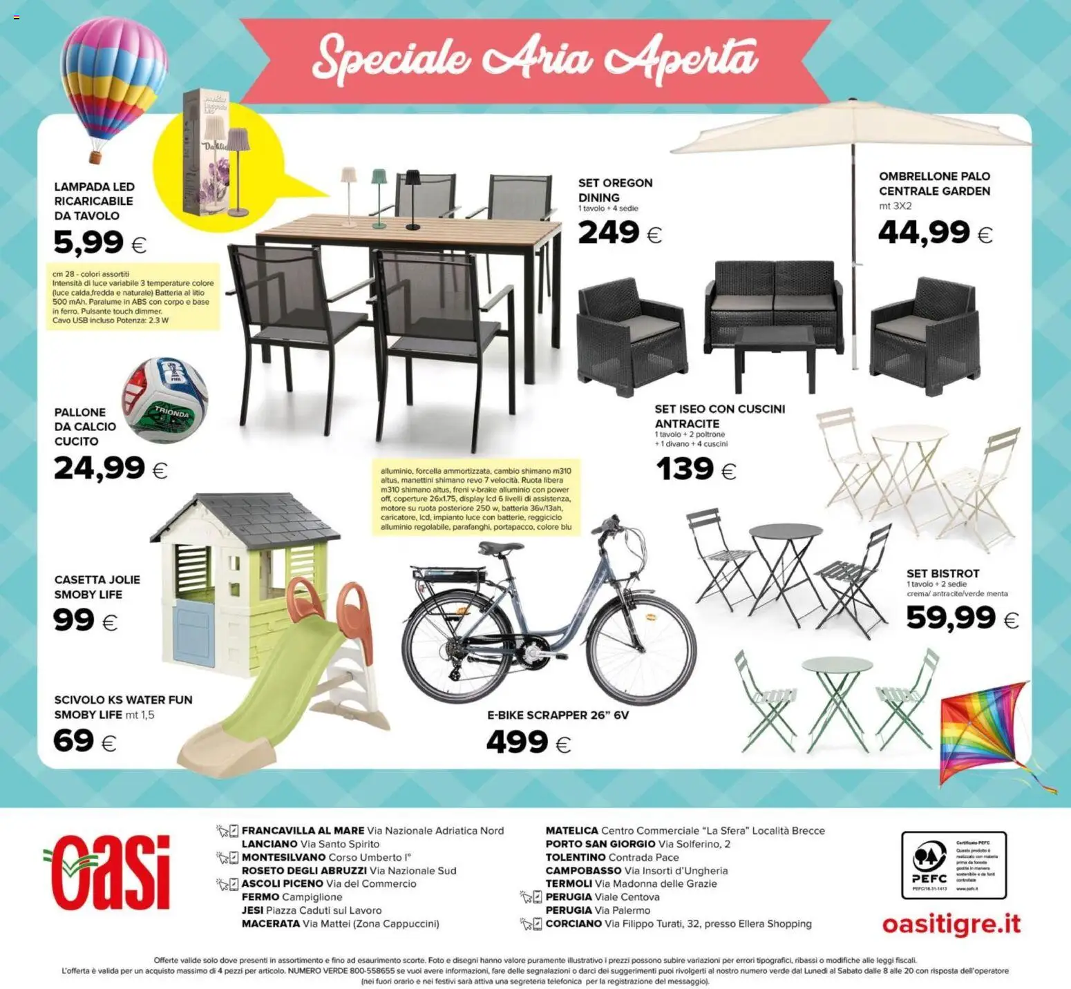 Volantino Oasi del 07.04.2026 | Pagina: 24 | Prodotti: Paralume, Menta, Tavolo, Batteria