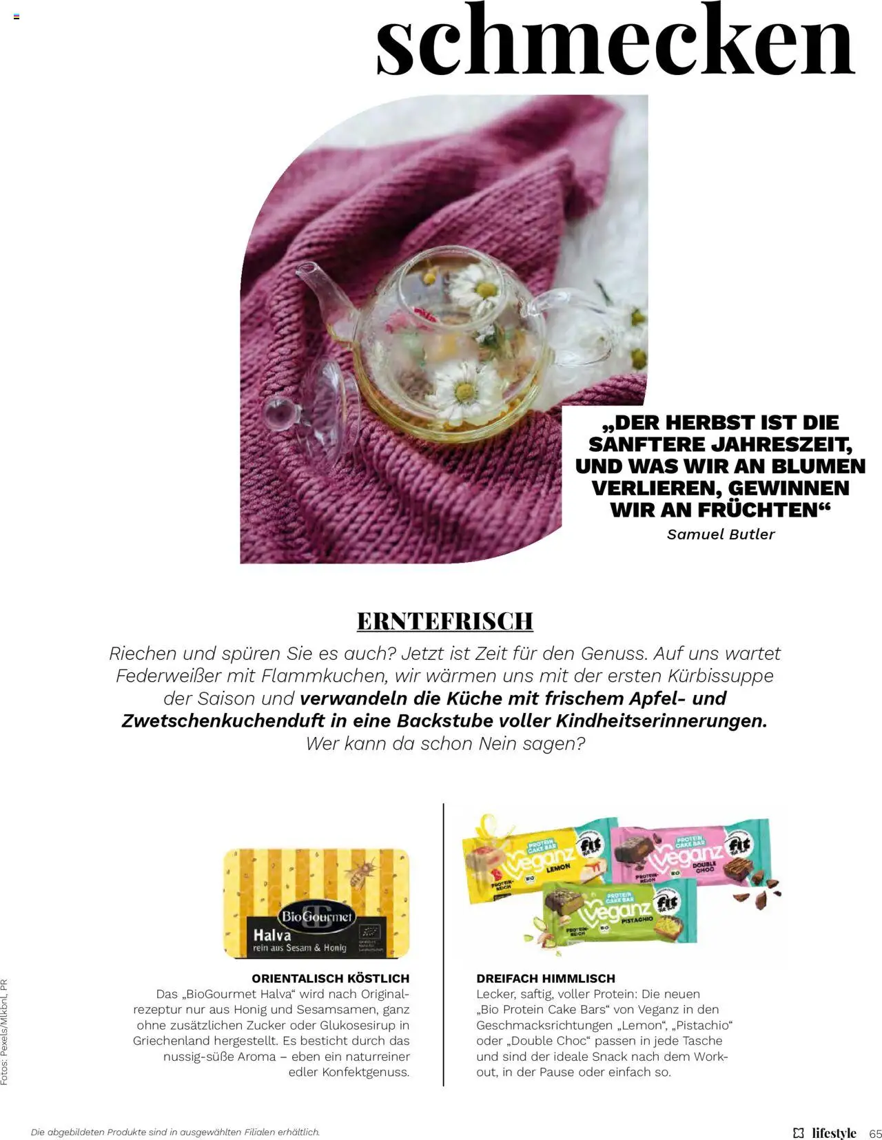 Müller Magazine Lifestyle 5/25 gültig ab 17.09.2025 | Seite: 65 | Produkte: Zucker, Tasche, Bad, Äpfel