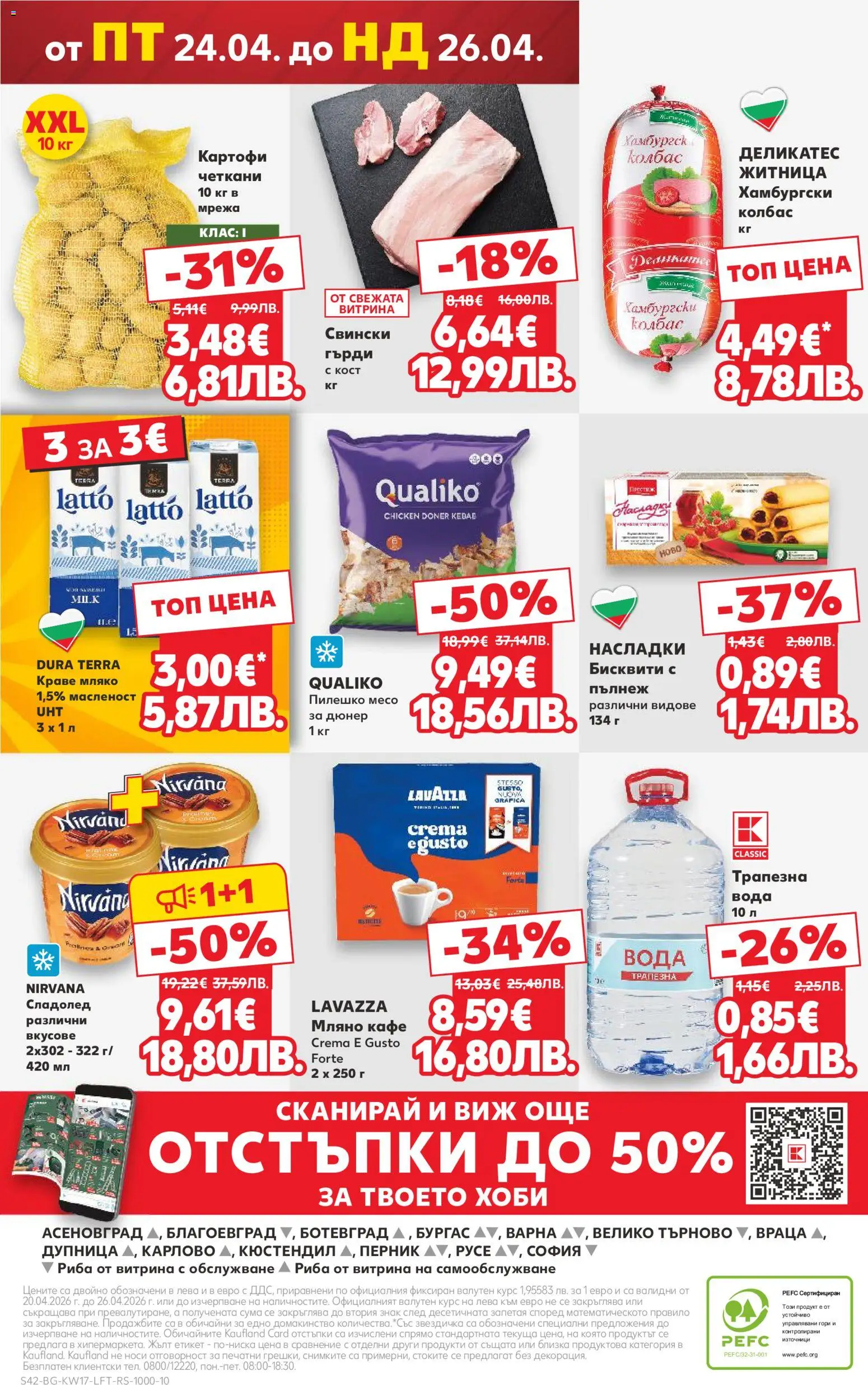 {H1} | Страница: 42 | Продукти: Сладолед, Краве, Кафе, Колбас