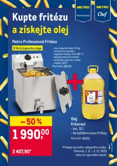 Náhled letáku Makro leták - Kupte fritézu a získejte olej od 01.11.2025