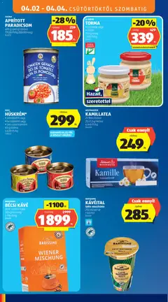 BÉCSI KÁVÉ, őrölt, pörkölt kávé 500 g/csomag - amely érvényes a következő dátumtól: 02.04.2026 | Oldal: 18 | Termékek: Torma, Kávé, Paradicsom, Tea