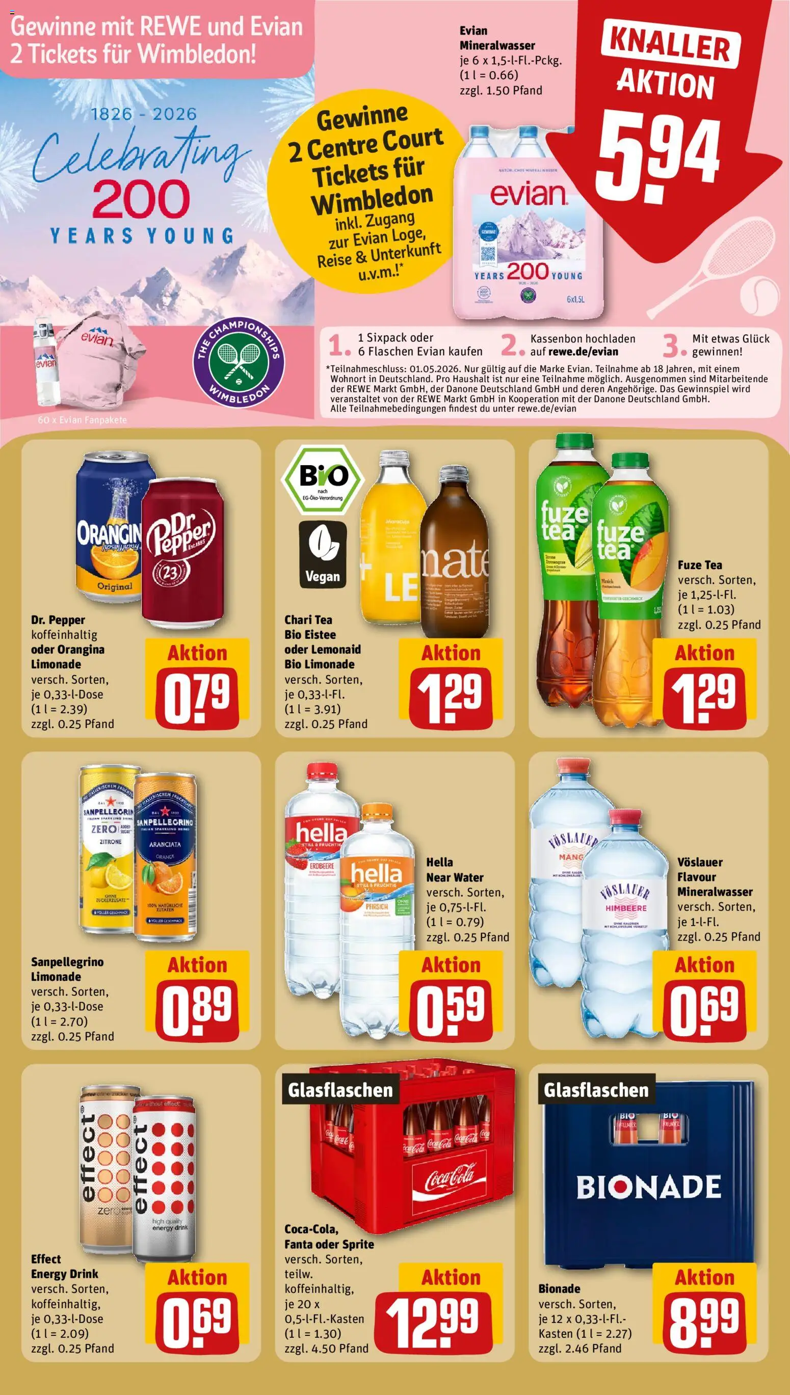 Rewe Prospekt 	 – gültig ab 20.04.2026 | Seite: 22 | Produkte: Fanta, Limonade, Bionade, Hella