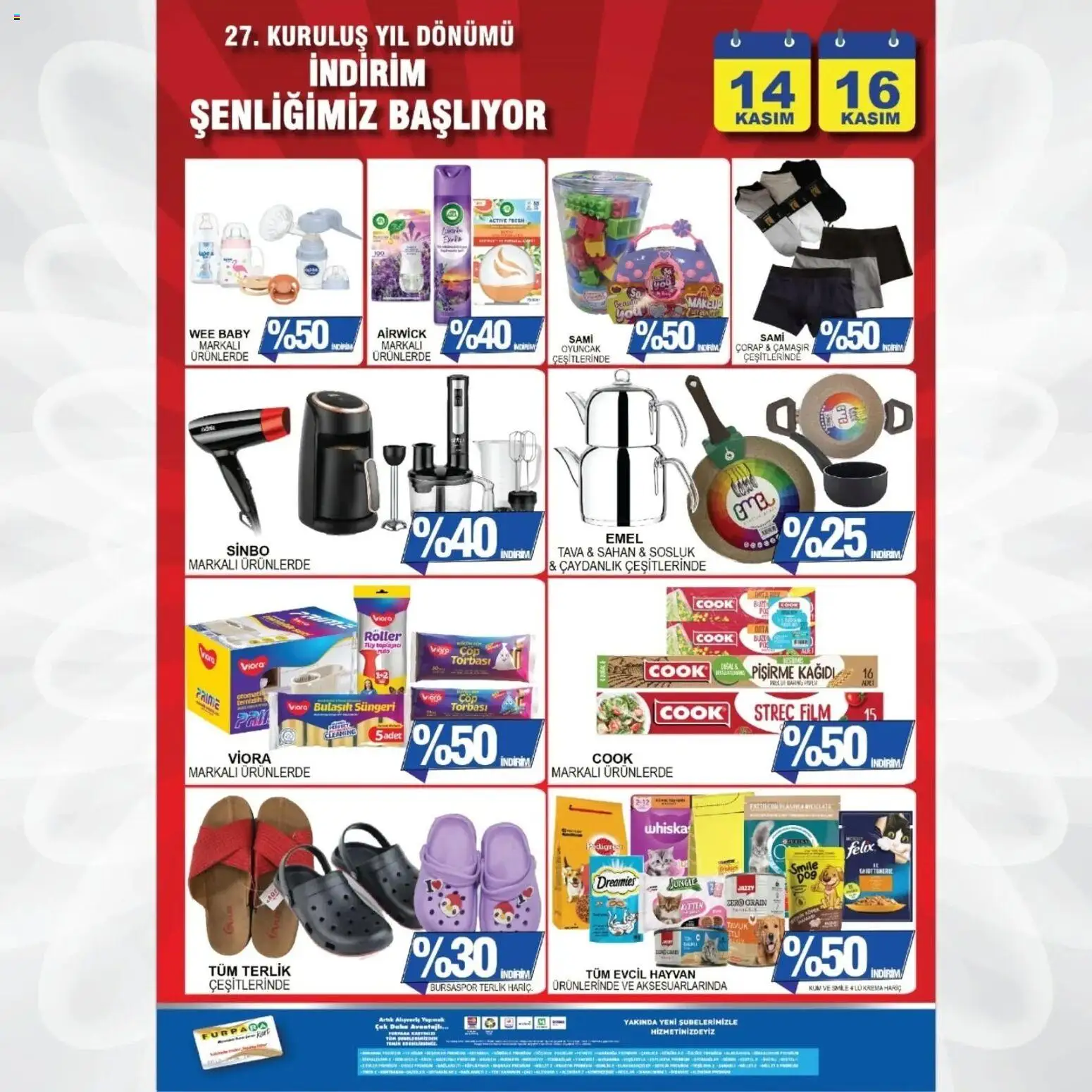 Furpa Cuma’dan Pazar’a Katalog - 14.11.2025 tarihinden itibaren geçerlidir | Sayfa: 16 | Ürünler: Çaydanlık, Krema, Çorap, Terlik