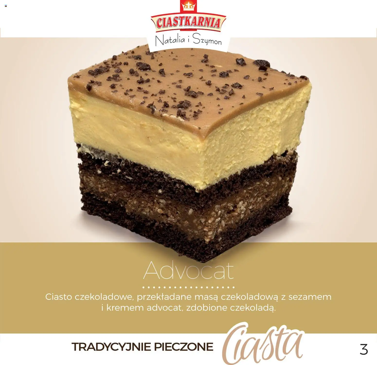 Topaz Gazetka - Ciasta  od 01.12.2025 | Strona: 3 | Produkty: Czekoladowa, Ciasto