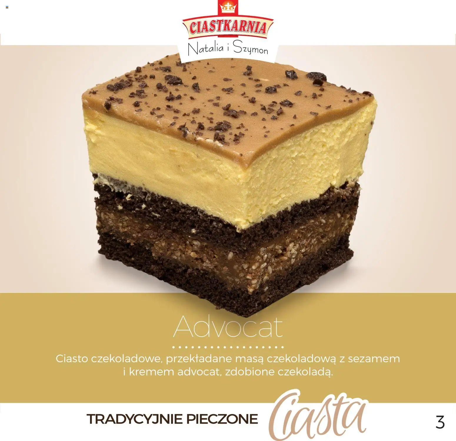 Topaz Gazetka - Ciasta  od 01.12.2025 | Strona: 3 | Produkty: Czekoladowa, Ciasto