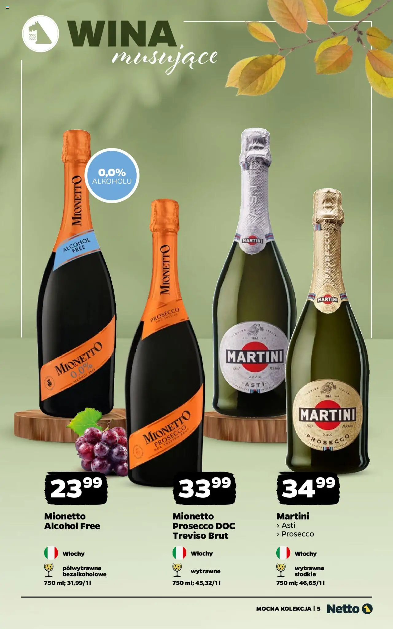 Netto gazetka - Wina od 29.09.2025 | Strona: 5 | Produkty: Martini, Martini prosecco, Prosecco
