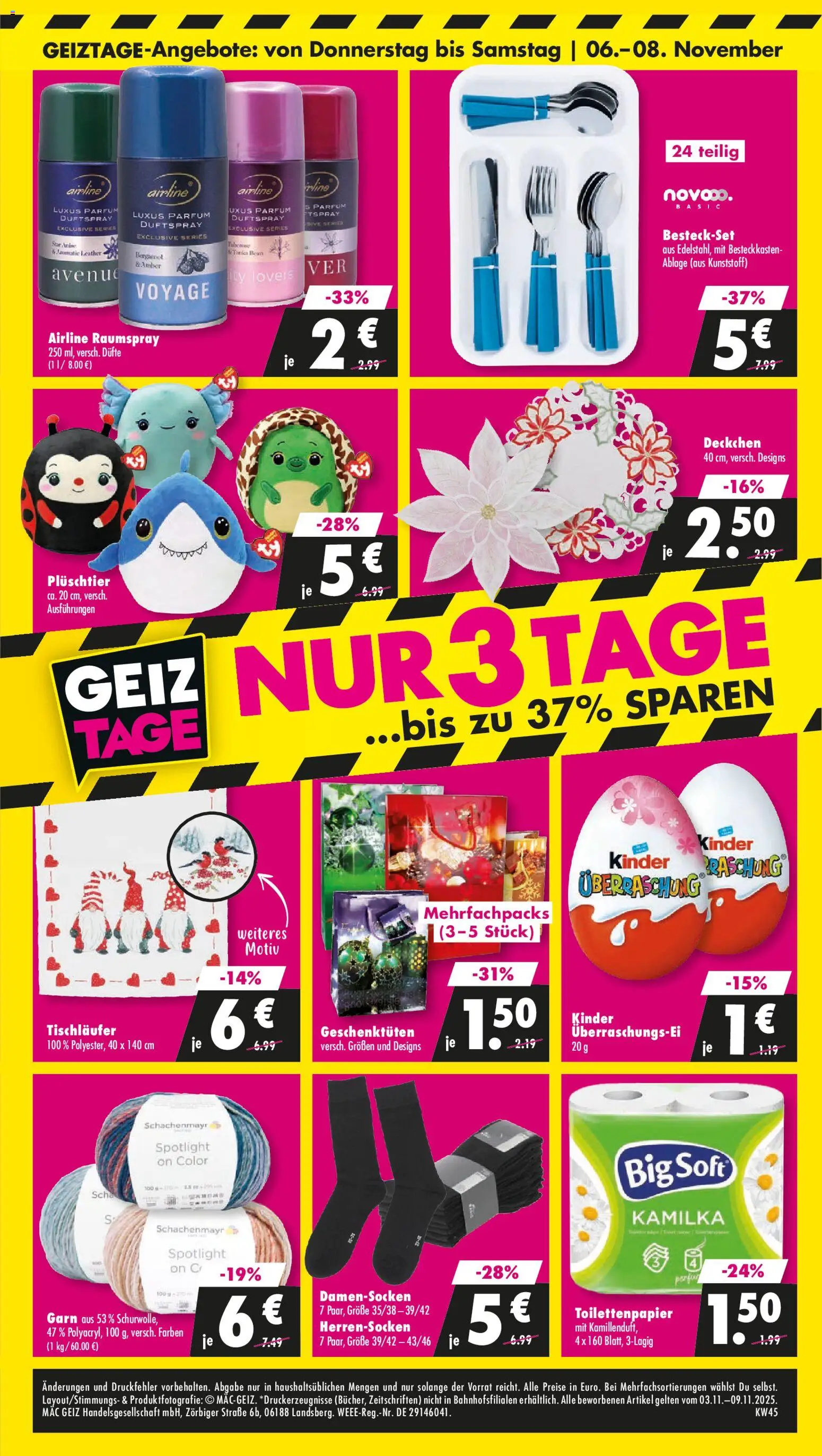 Mäc Geiz Prospekt 	 – gültig ab 03.11.2025 | Seite: 12 | Produkte: Parfüm, Toilettenpapier