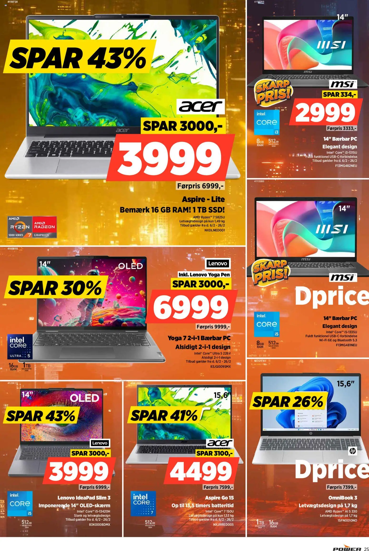 Power tilbudsavis – gyldig fra 13.02.2026 | Side: 25 | Produkter: RAM, Disk, PC, SSD