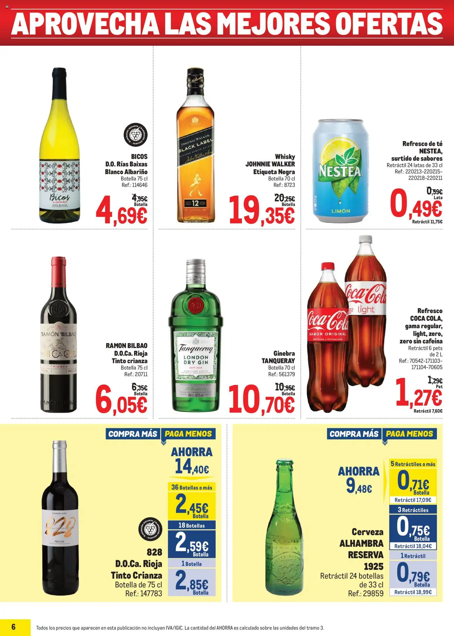 Makro Precios Levante │ válido desde el 06.04.2026 | Página: 6 | Productos: Cerveza, Ginebra, Té, Whisky