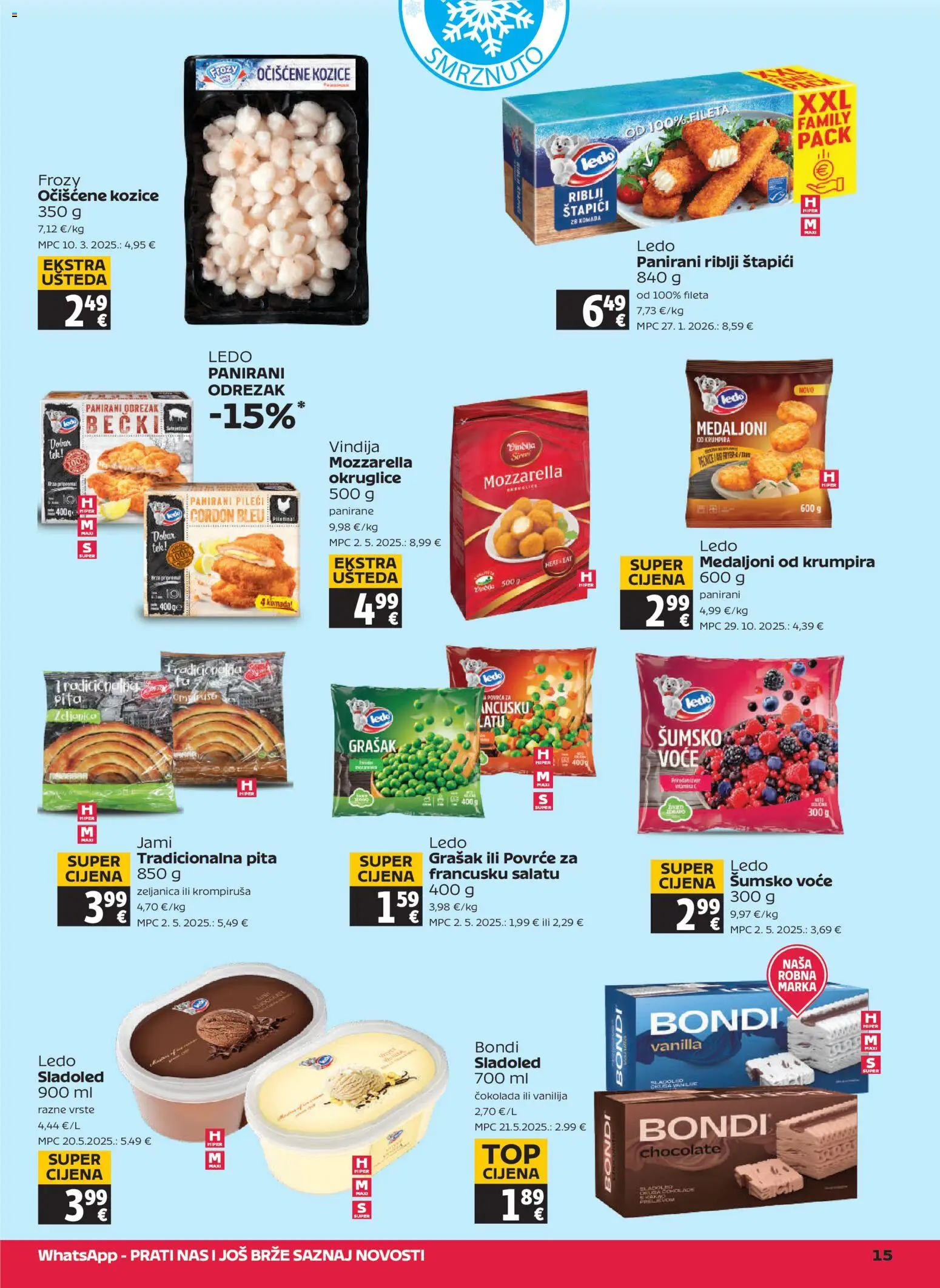 Tommy katalog | vrijedi od 26.03.2026 | Stranica: 15 | Proizvodi: Vindija, Šumsko voće, Sladoled, Voće