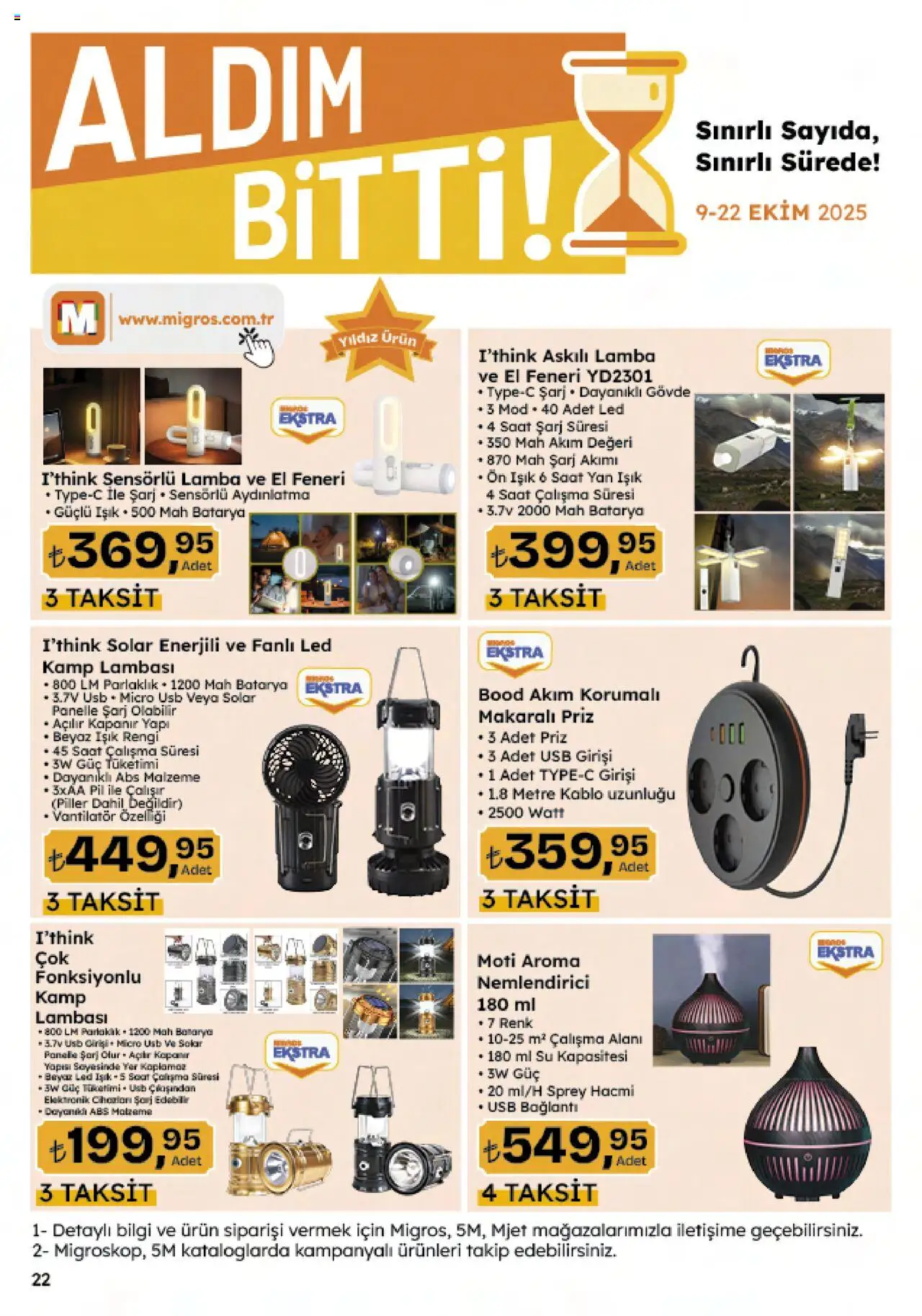 Migros Katalog - Migroskop - 09.10.2025 tarihinden itibaren geçerlidir | Sayfa: 104 | Ürünler: Lamba, Su, Saat, Vantilatör