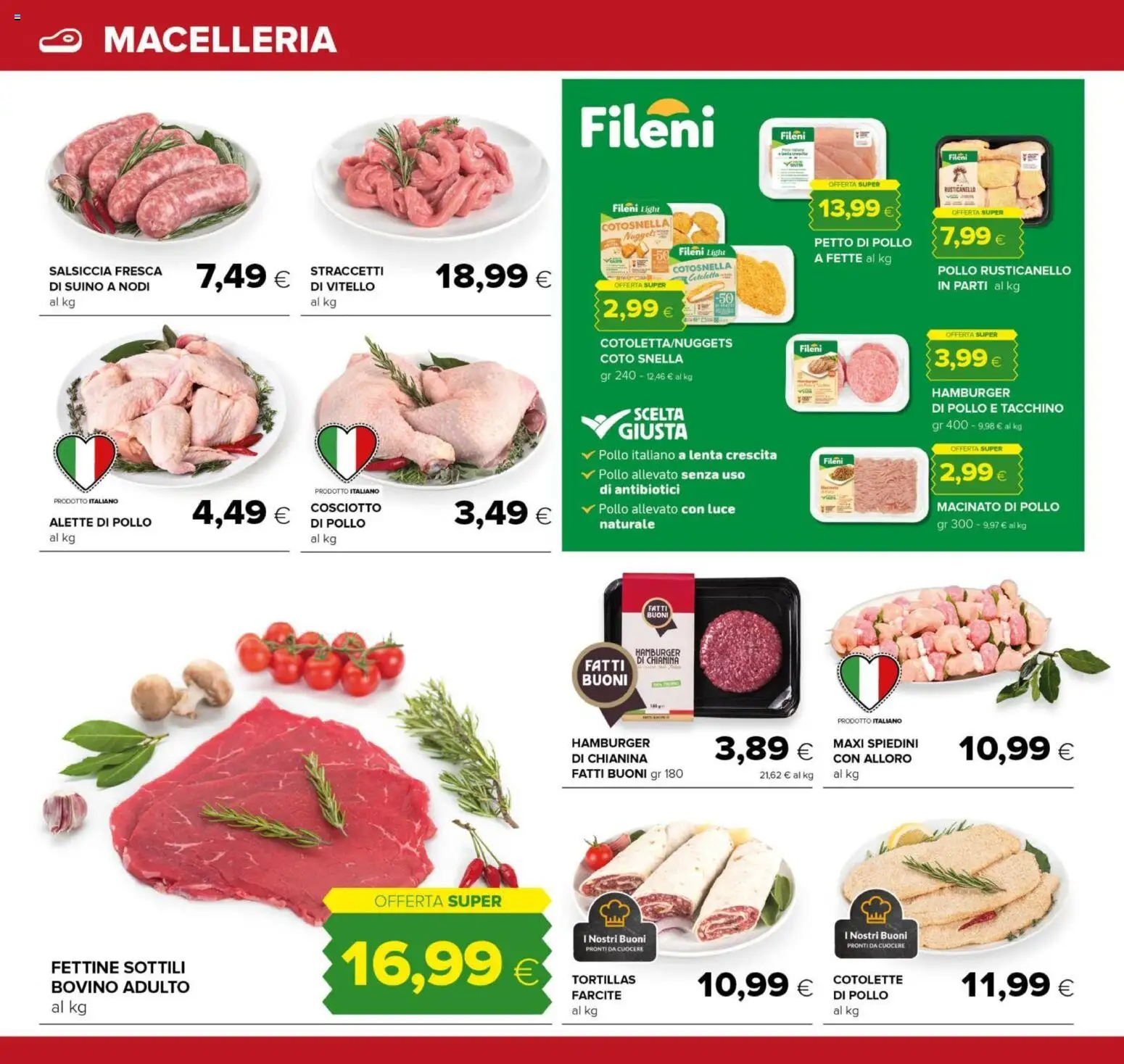 Volantino Tigre del 12.03.2026 | Pagina: 4 | Prodotti: Tacchino, Tortillas, Vitello, Macinato