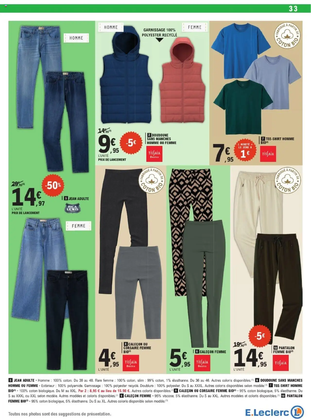  | Page: 33 | Produits: Jeans, Coton, T-shirt, Doudoune