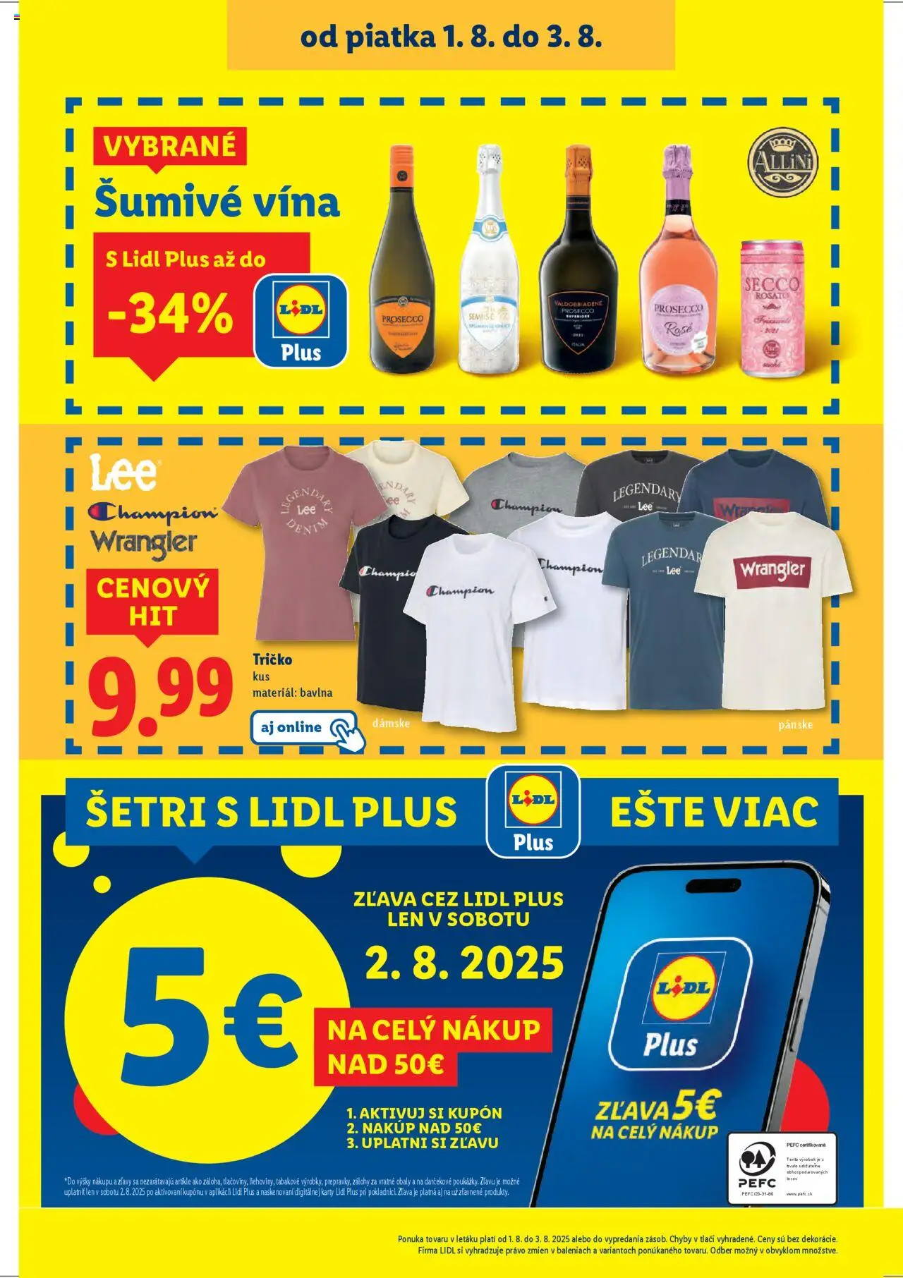 Lidl leták │ platný od 28.07.2025 | Strana: 85 | Produkty: Prosecco, Tričko